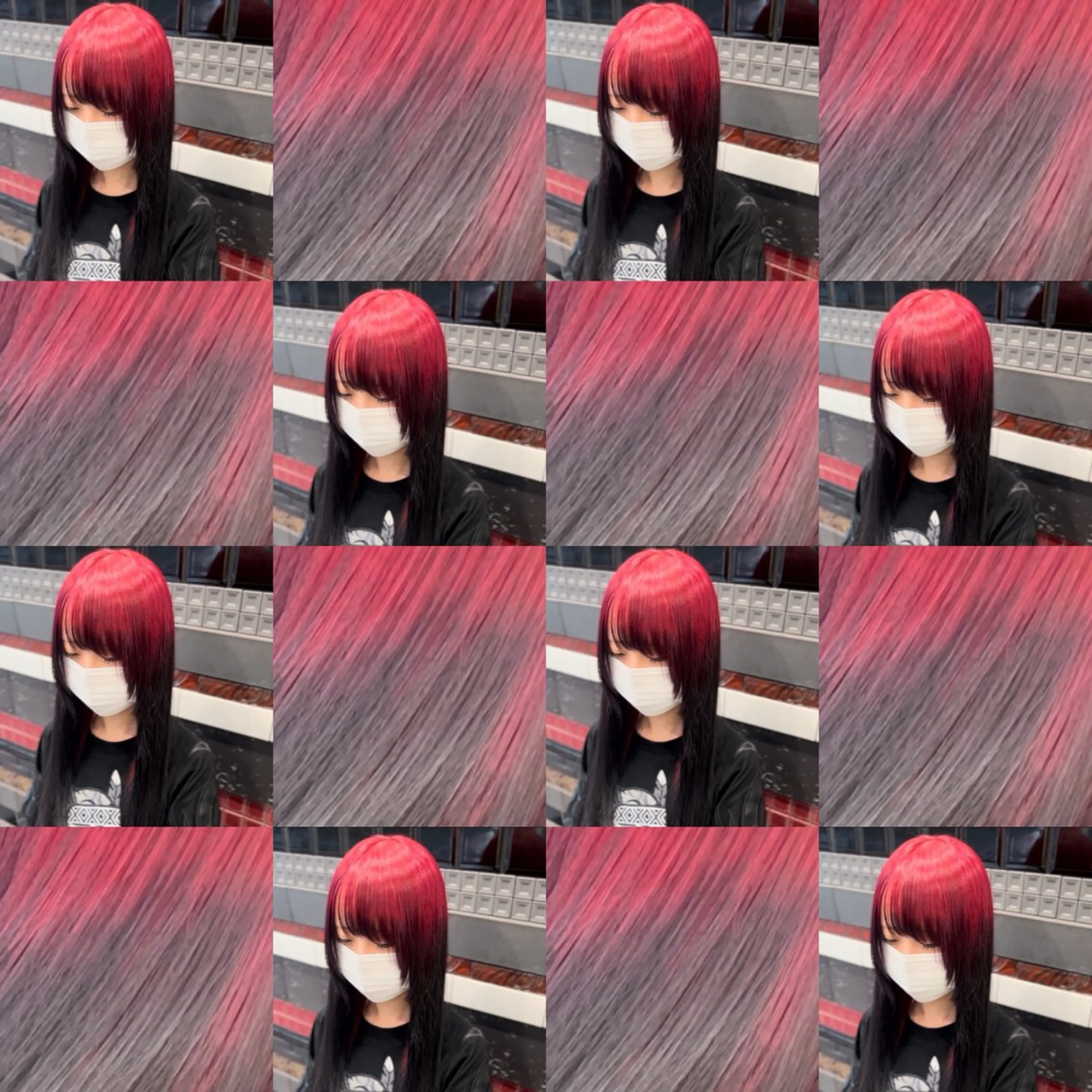 ロング カラー ヘアカラー 問屋町のブリーチデザ イン屋さん🌈ゆうまのヘアスタイル