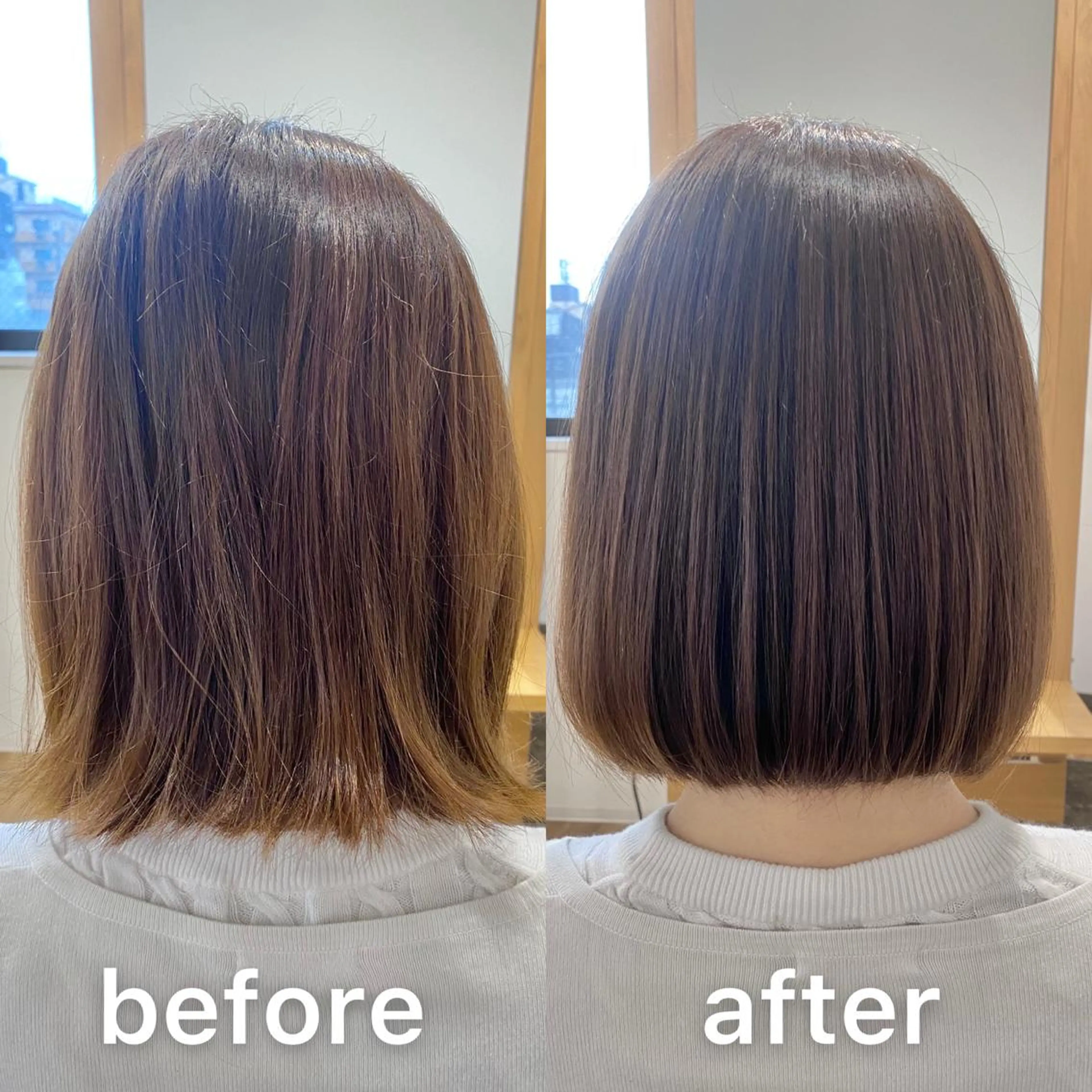 ショート カラー 前下がりボブ ベージュカラー 透明感カラー ラベンダーカラー ラベンダーベージュ 髪質改善特化KIZU /艶髪研究（京都）のヘアスタイル