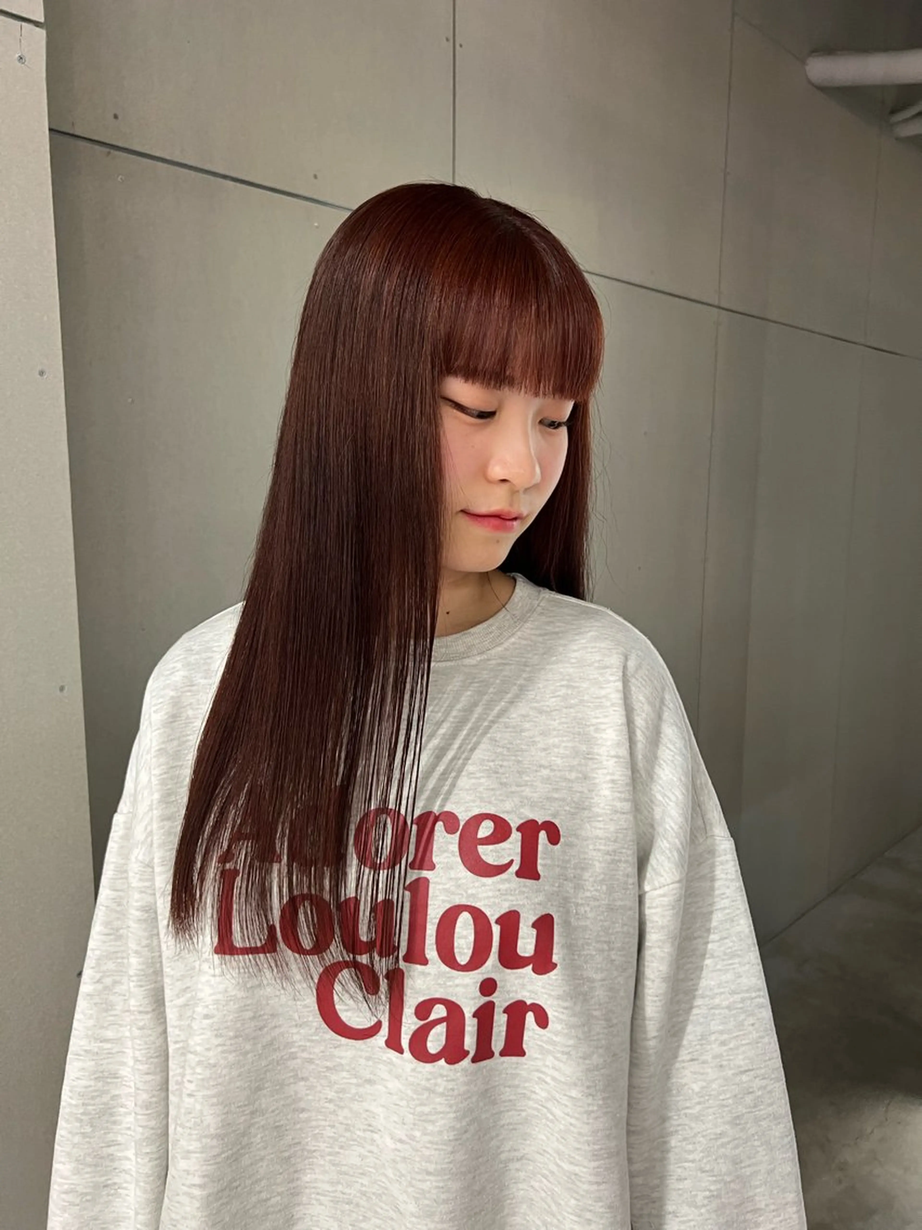 カラー レッドカラー GEM/ hinanaのヘアスタイル