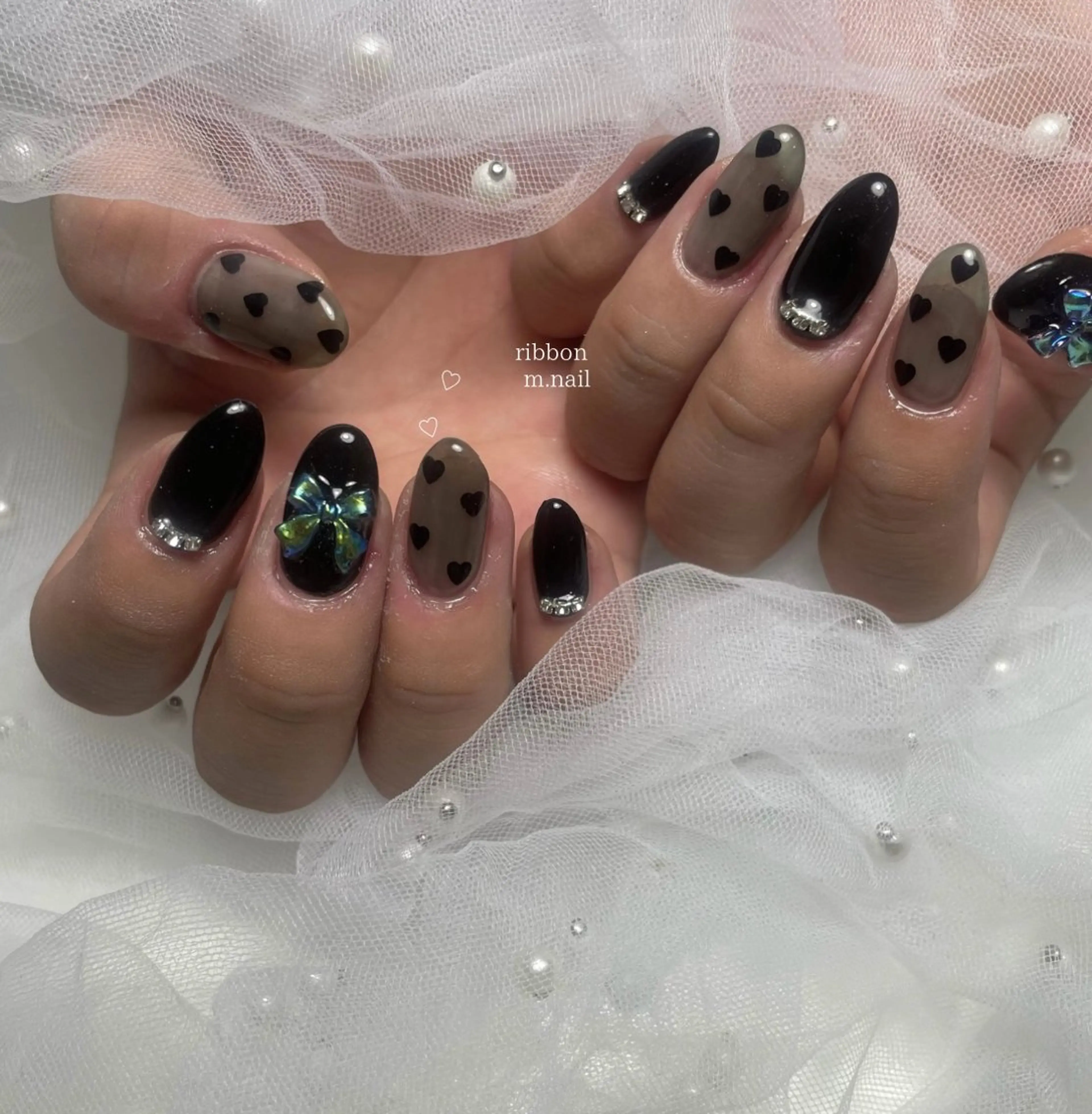 ネイル ハート 韓国ネイル シンプルネイル フットネイル m.nail salonのネイルデザイン