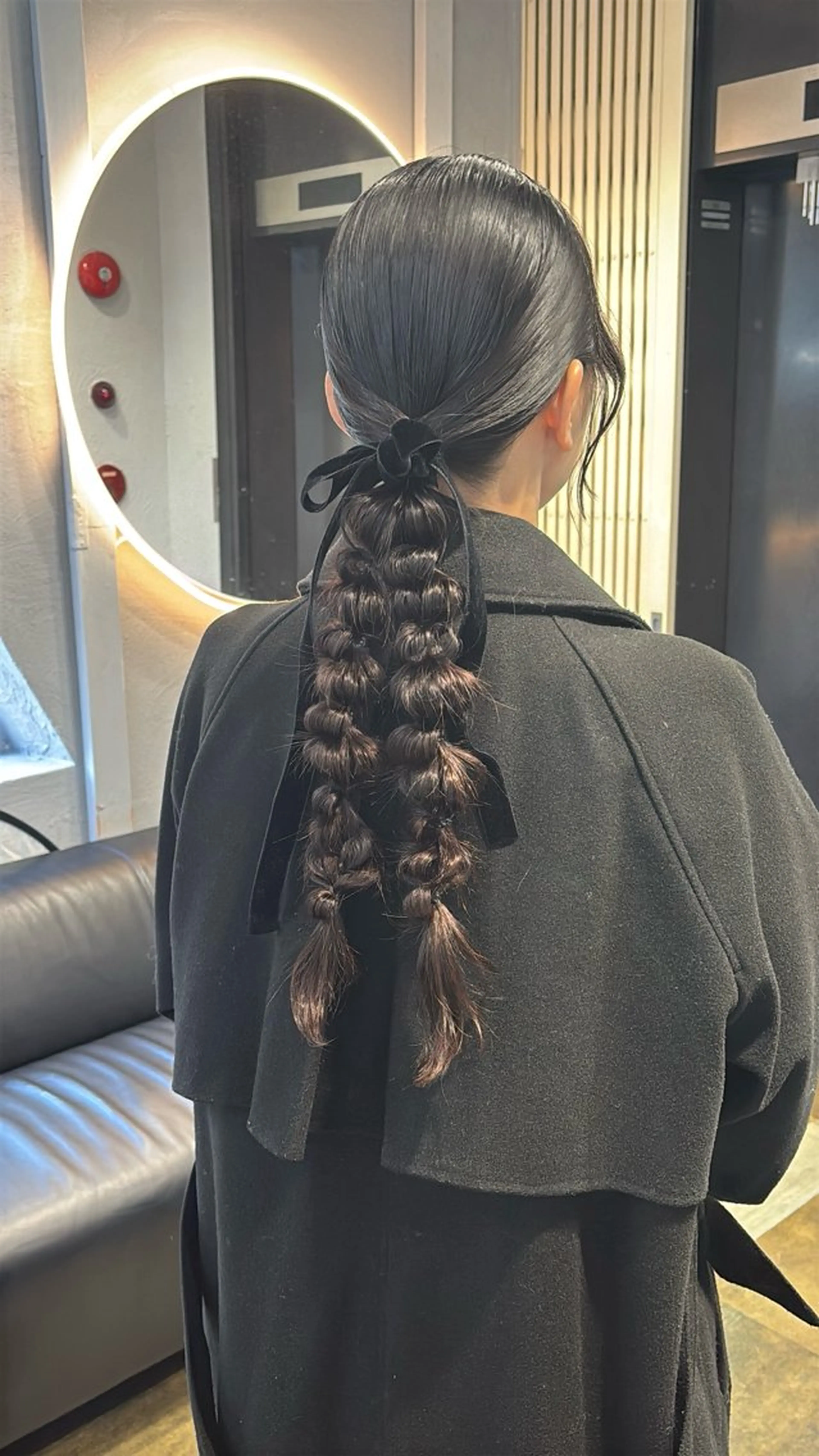 ヘアアレンジ ヘアセット 韓国ヘア/ブリーチ無 しWカラー/オリーブのヘアスタイル