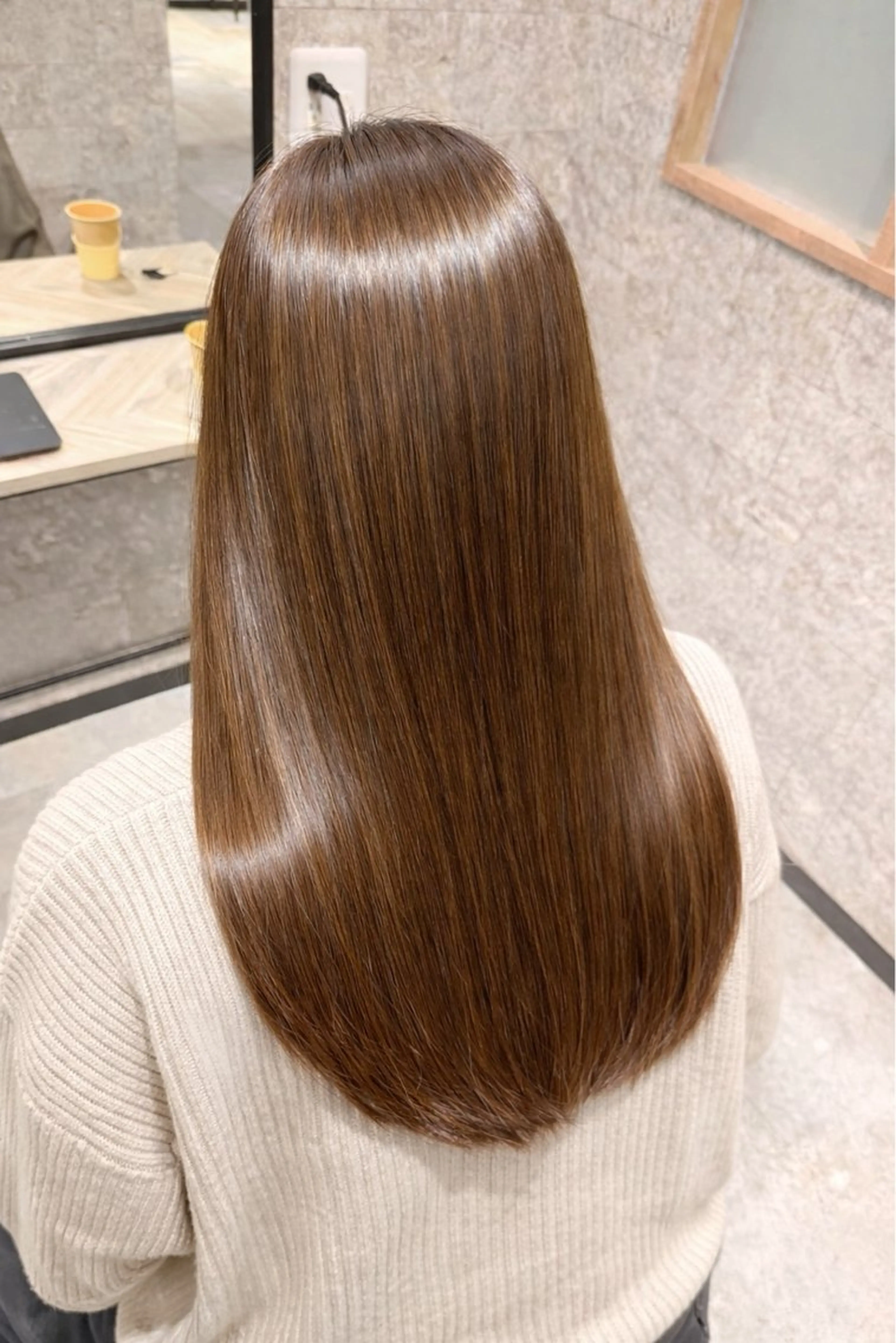 ロング 髪質改善 韓国風ヘア レイヤーカット ロング カット 縮毛矯正 トリートメント anhelo髪質改善 メテオ髪質改善名駅のヘアスタイル