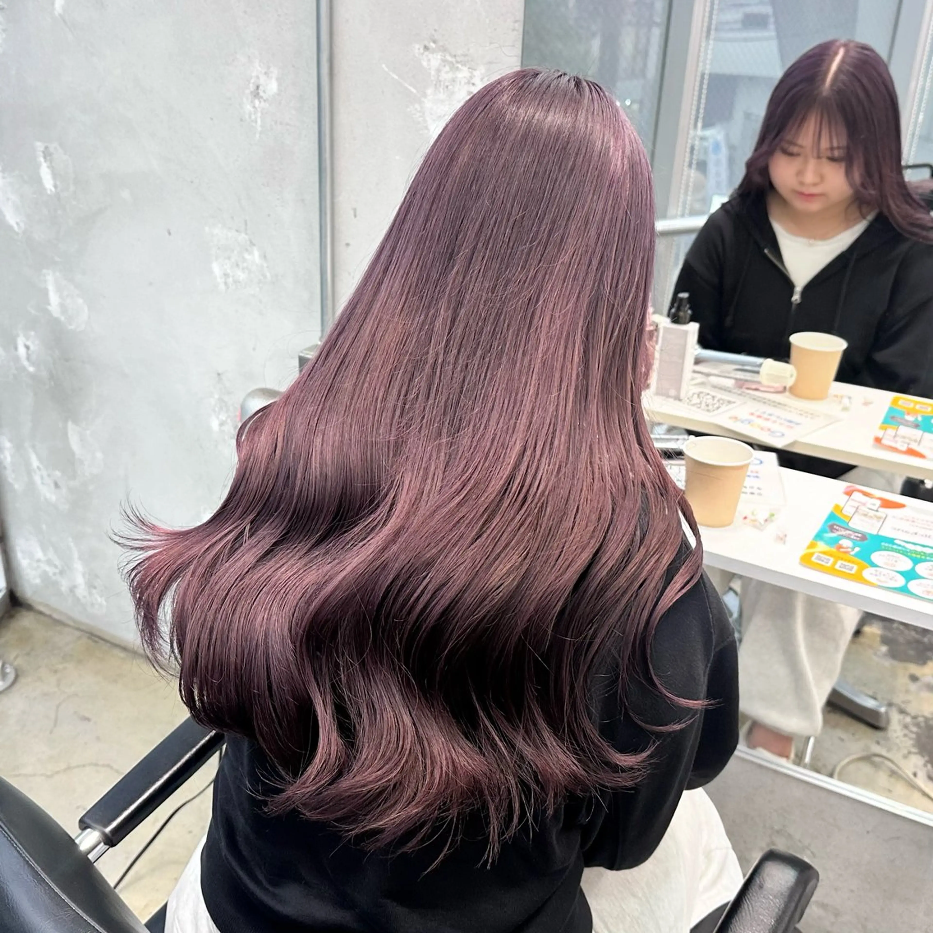 ロング カラー ヘアアレンジ ラベンダーカラー ラベンダーピンク ピンクカラー 🎀モテ暖色× エクステ🎀あかりのヘアスタイル