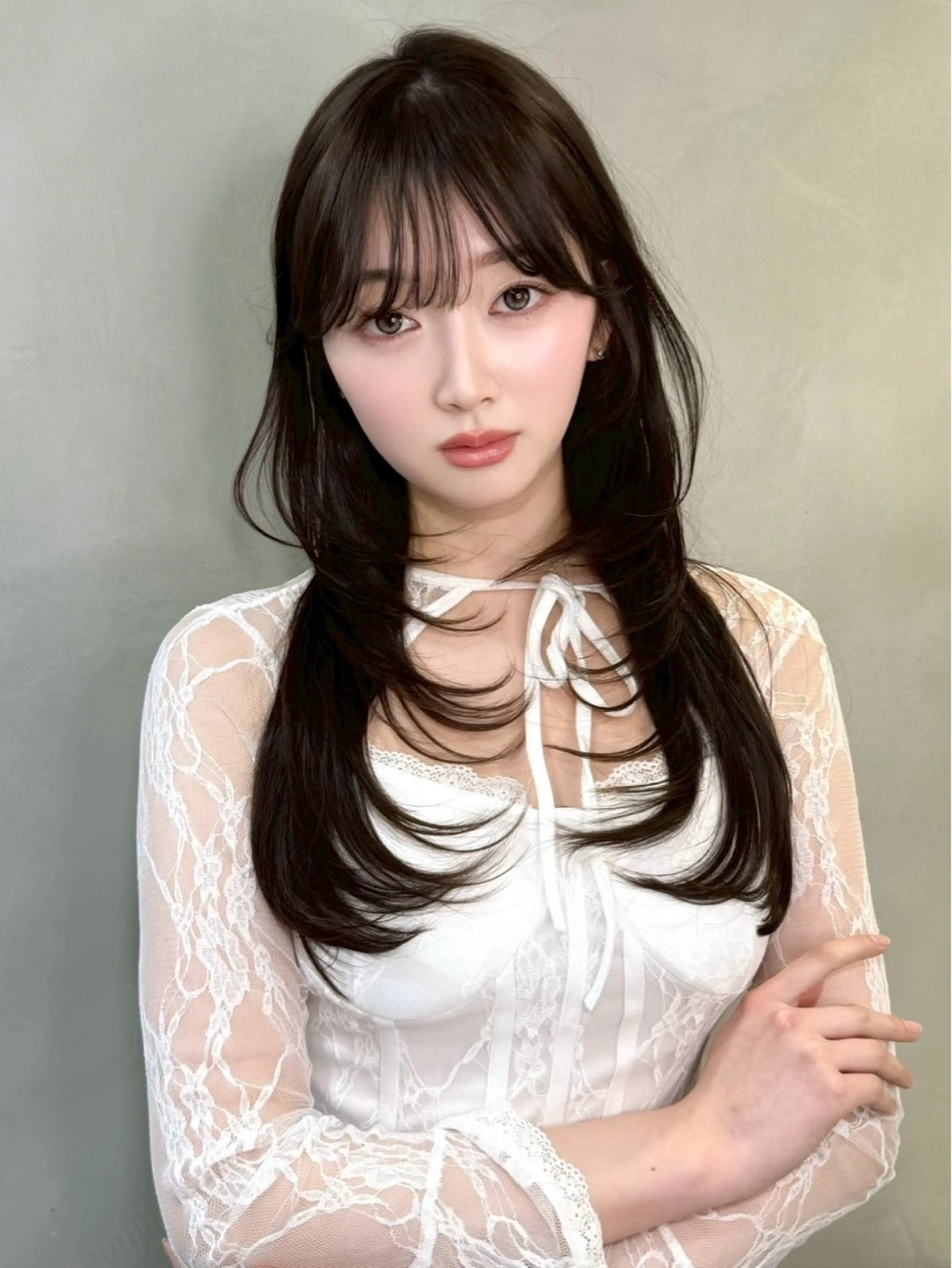 ロング カラー ヘアアレンジ カット トリートメント 美髪縮毛矯正/ 透明感カラー吉田光佑のヘアスタイル