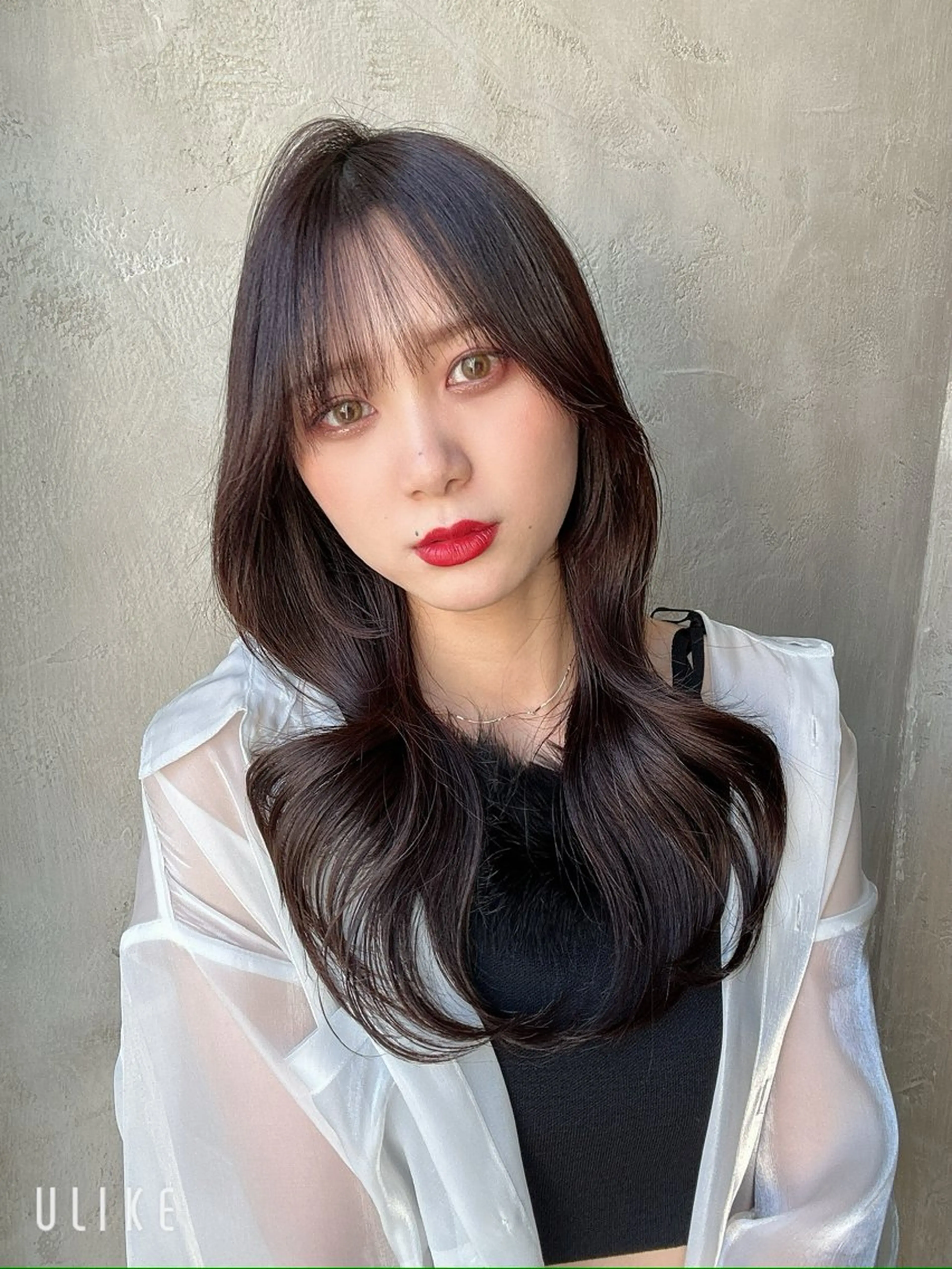 ロング カット ヘアカラー トリートメント 新宿✨顔周りカット 韓国ヘア/坂本亜裟海のヘアスタイル