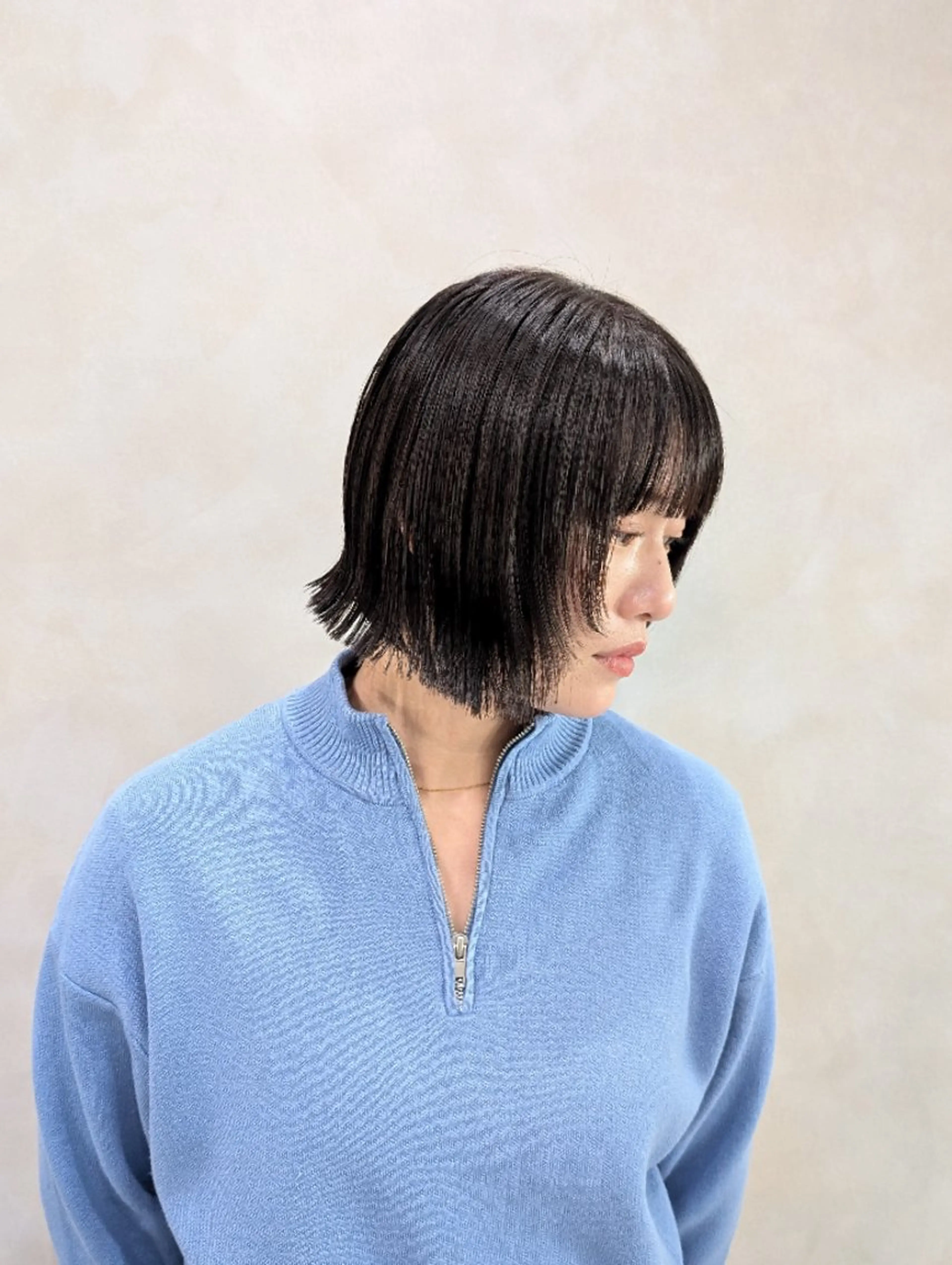 ショート カラー 切りっぱなしボブ ボブ レイヤーカット ショートヘア 髪質改善/ 上村旺武のヘアスタイル