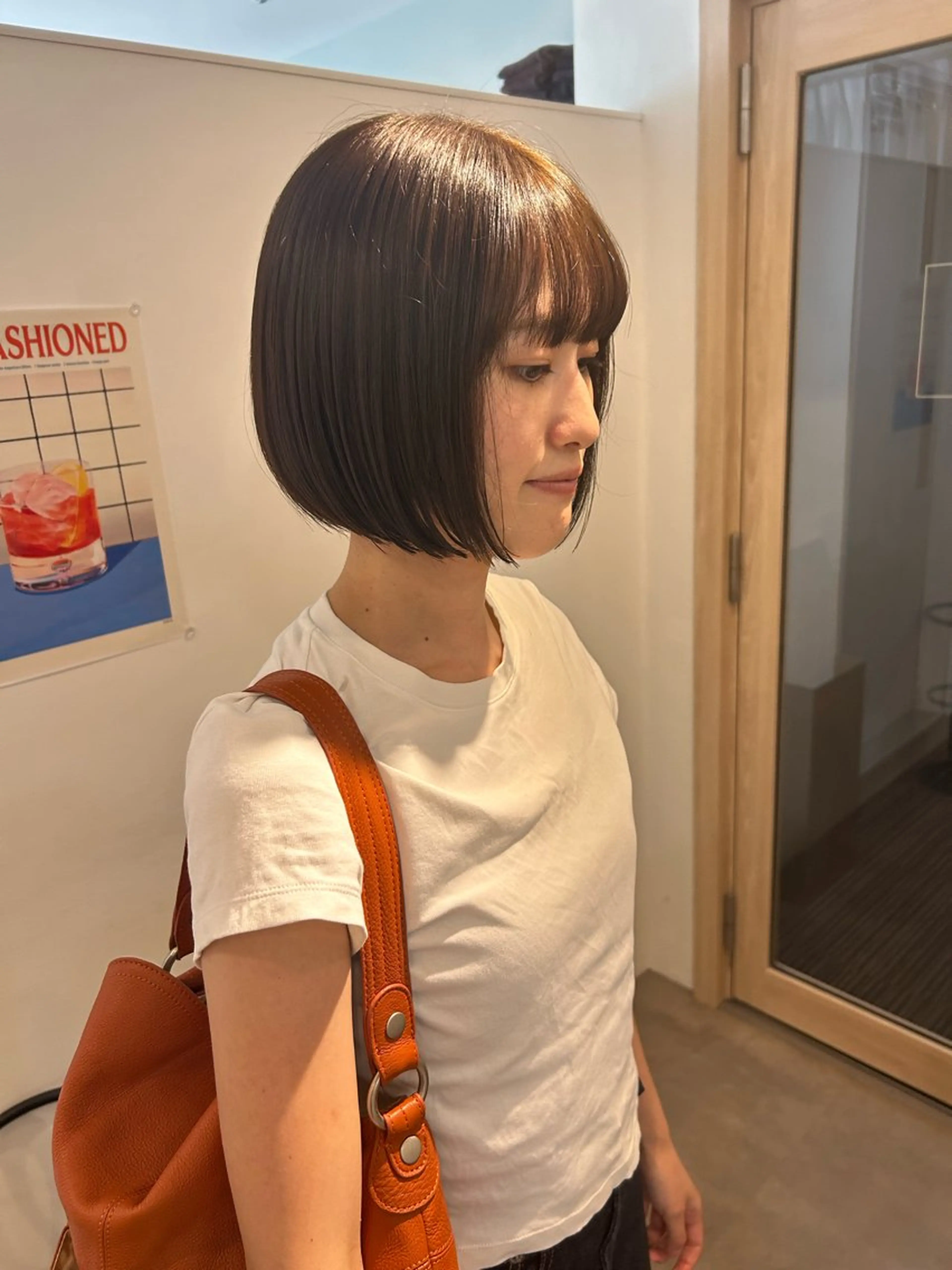 ショート ボブ カット ヘアカラー トリートメント オリーブ/ ナカミネアキナのヘアスタイル