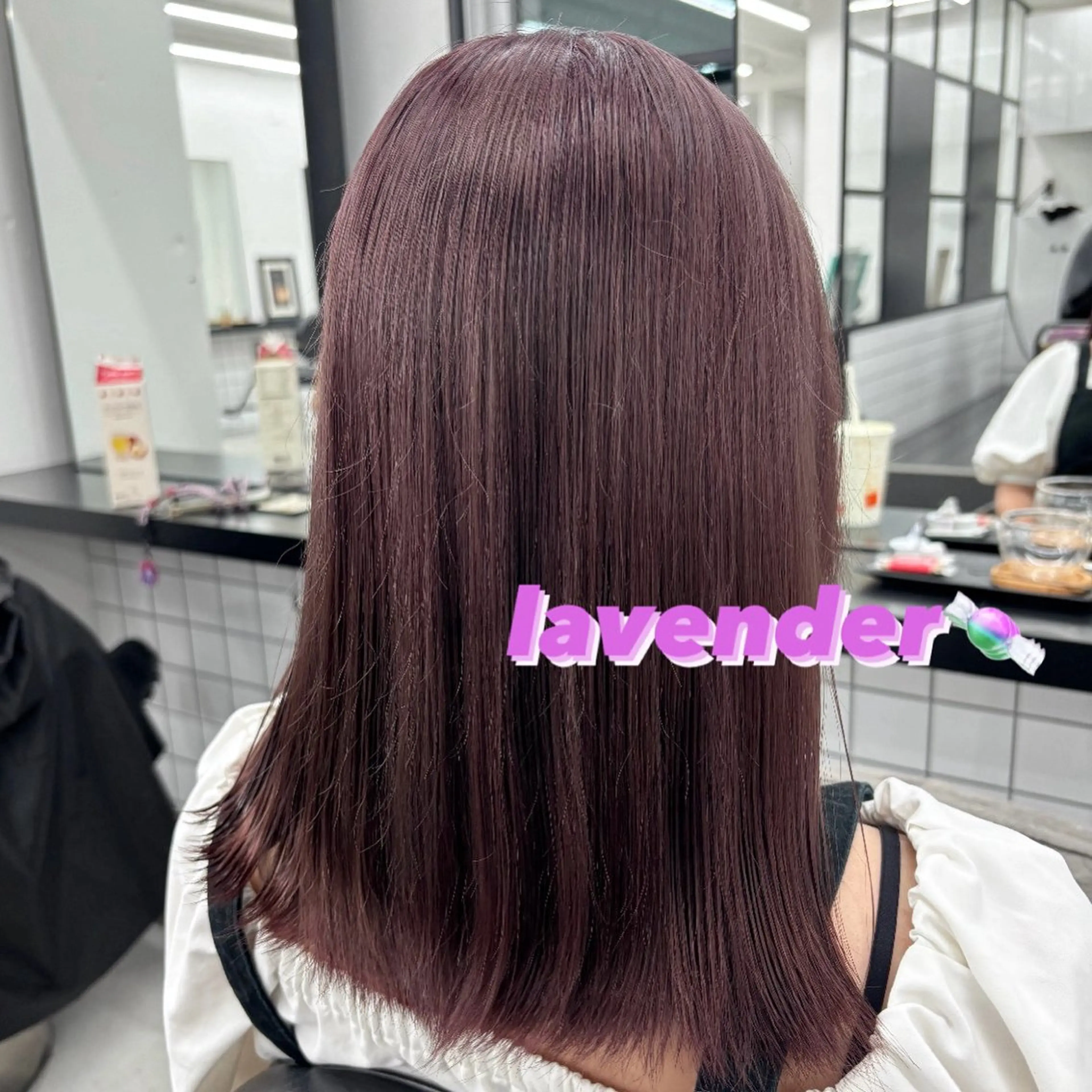 セミロング カラー ラベンダーカラー ヘアカラー 🫧Ameri🫧 JILLSTUDIOのヘアスタイル