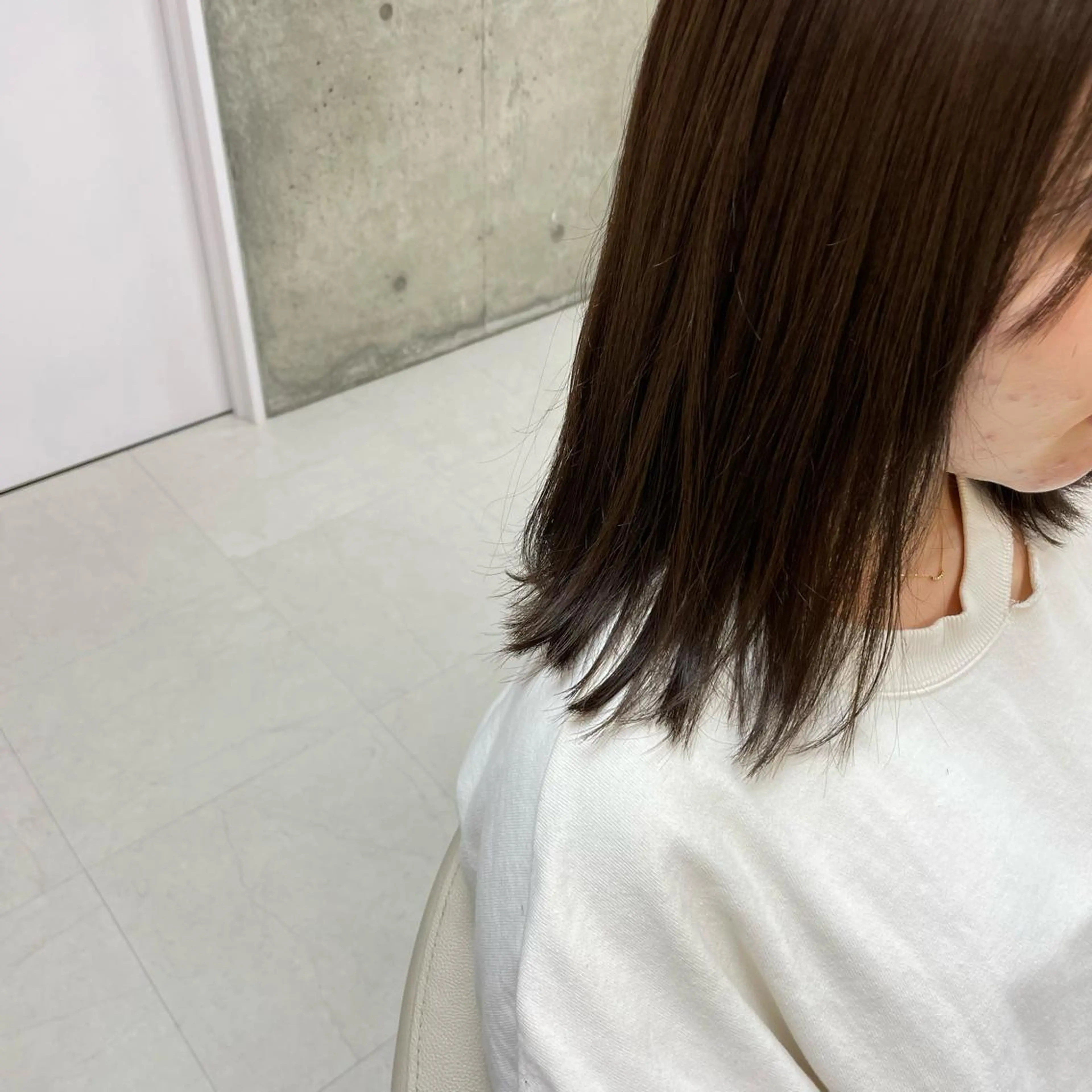 ミディアム カラー ヘアカラー トリートメント 坂本 沙也加のヘアスタイル