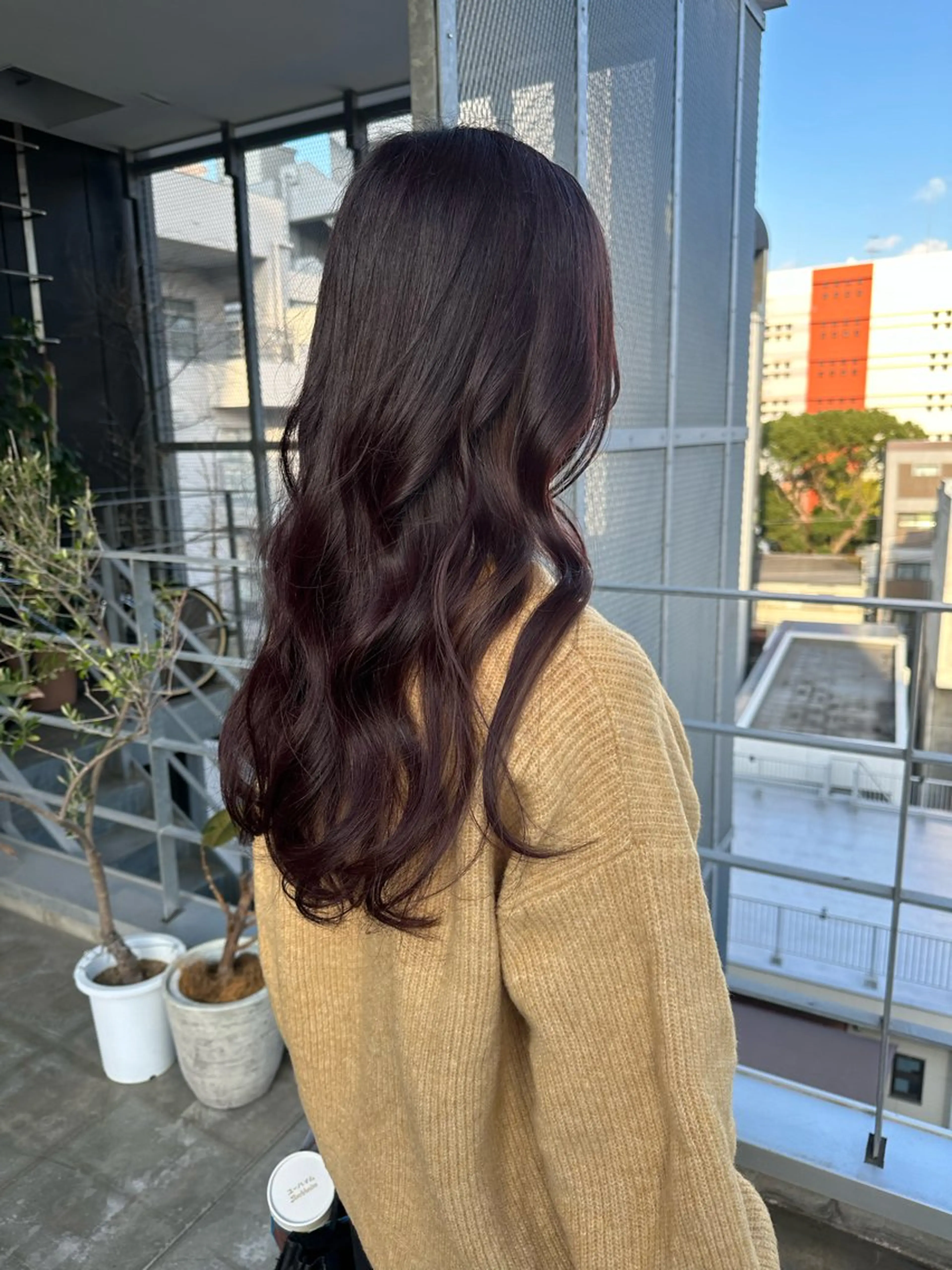 ロング パーマ soöze所属・sena/博多/ コテ巻き風パーマのヘアスタイル