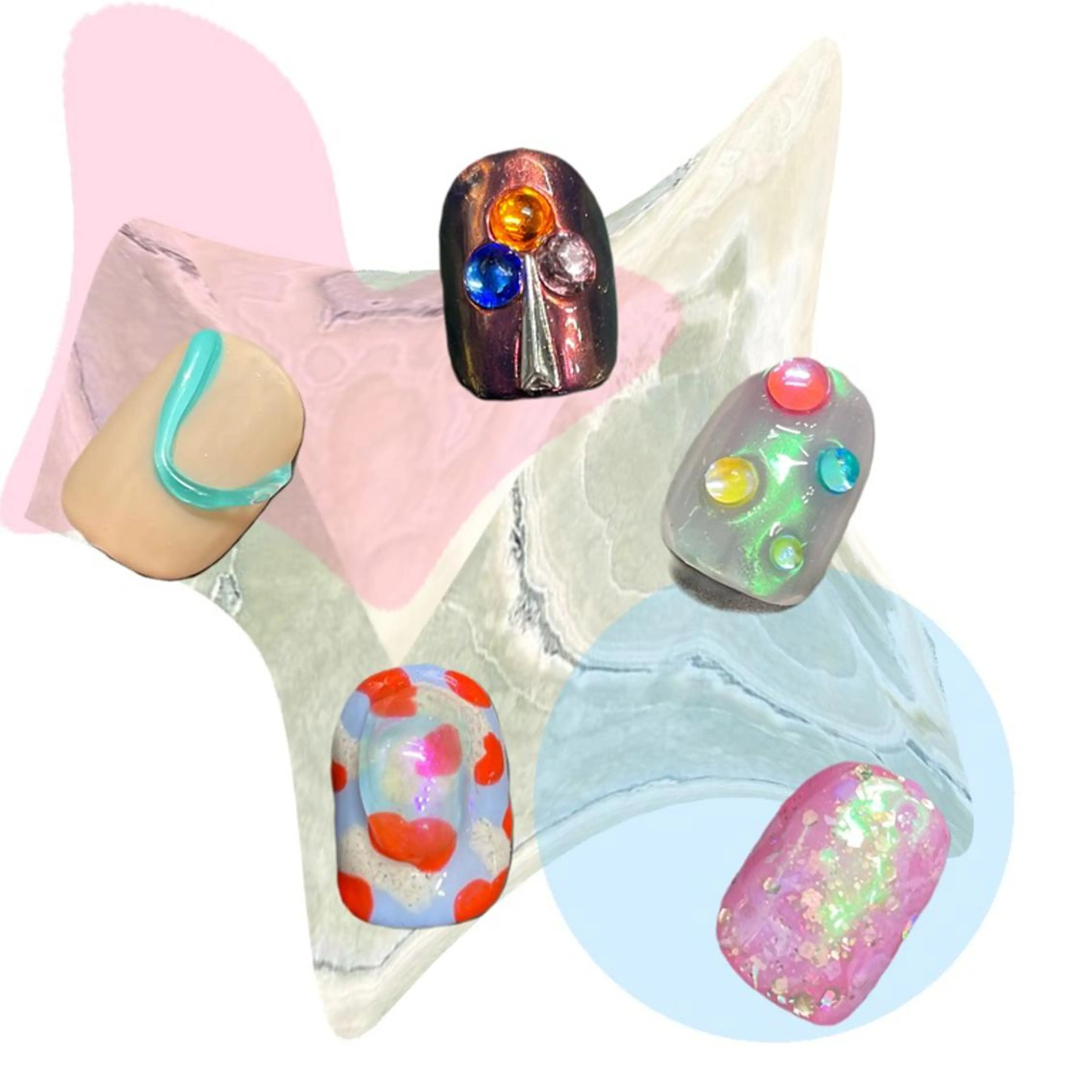 ネイル オーロラネイル 氷ネイル・うるうるネイル 韓国ネイル マグネットネイル ミラーネイル ハンドネイル VOLLMOND nailのネイルデザイン