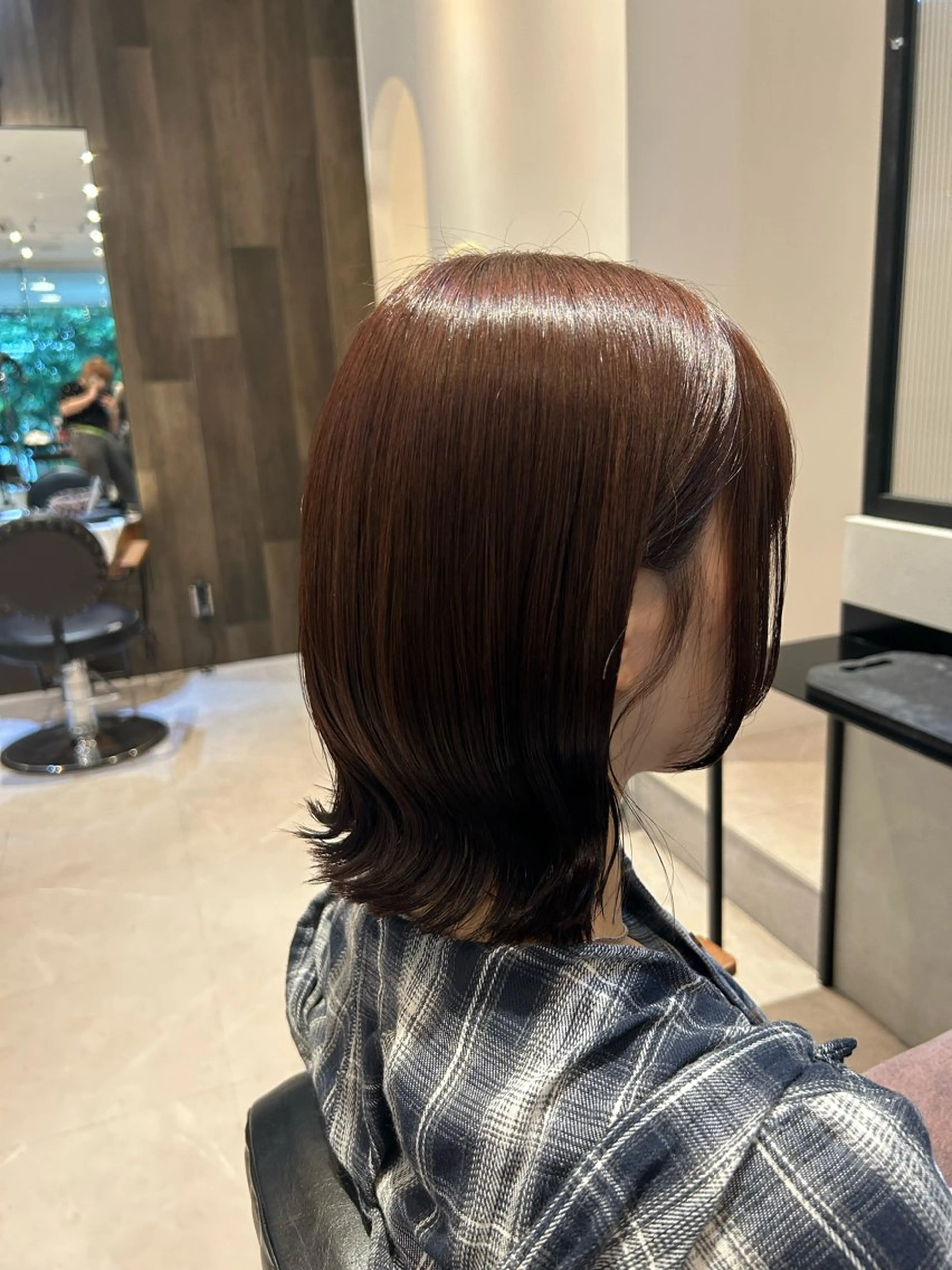 ミディアム カラー ヘアアレンジ ブラウンカラー 縮毛矯正/カット/ 韓国ヘア/蛯原🍤のヘアスタイル