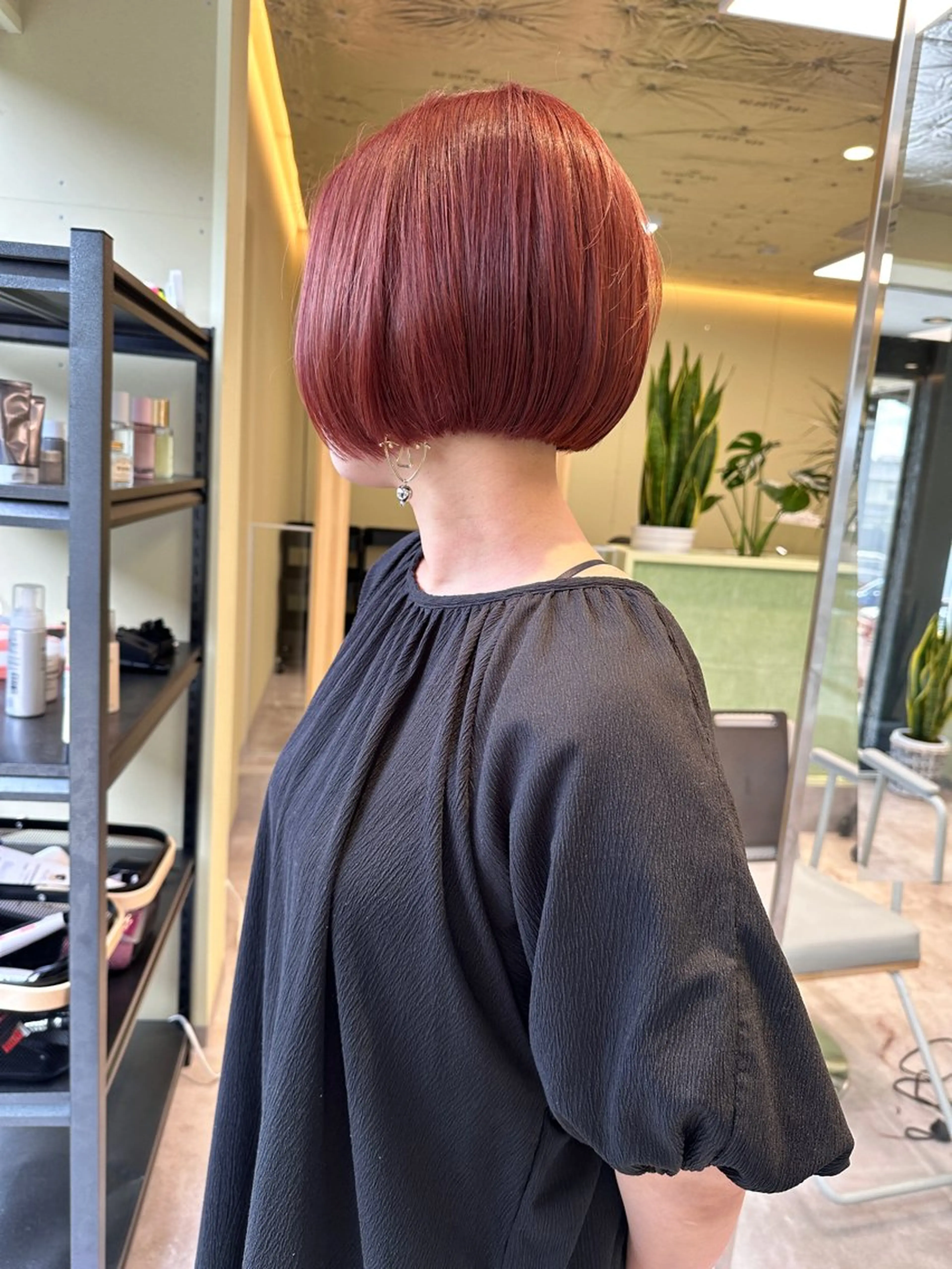 ショート カット ヘアカラー ボブ/ぱつっとボブ/ 谷口 海星のヘアスタイル