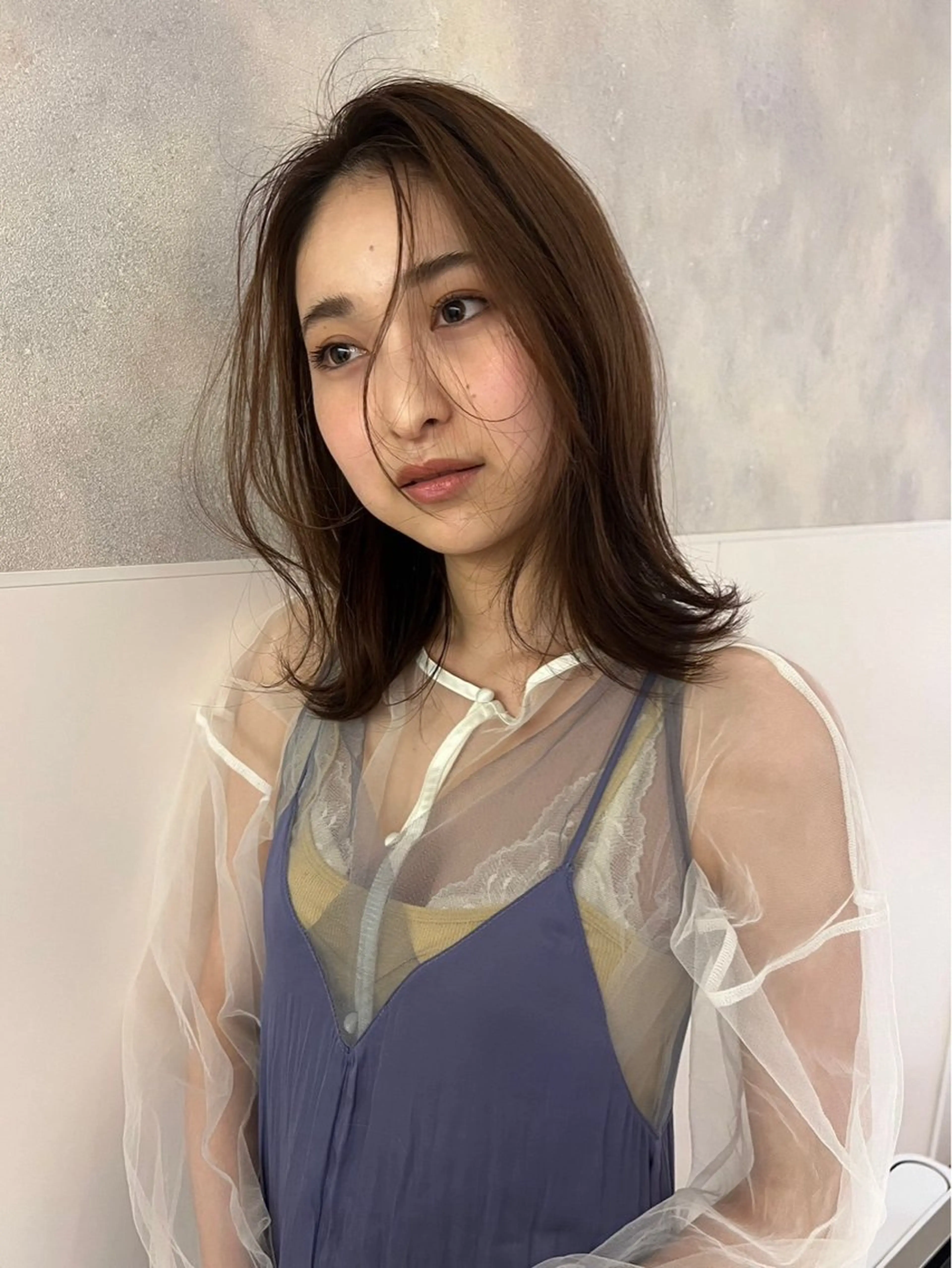 セミロング アレンジ/縮毛矯正 FACE。ゆのんのヘアスタイル