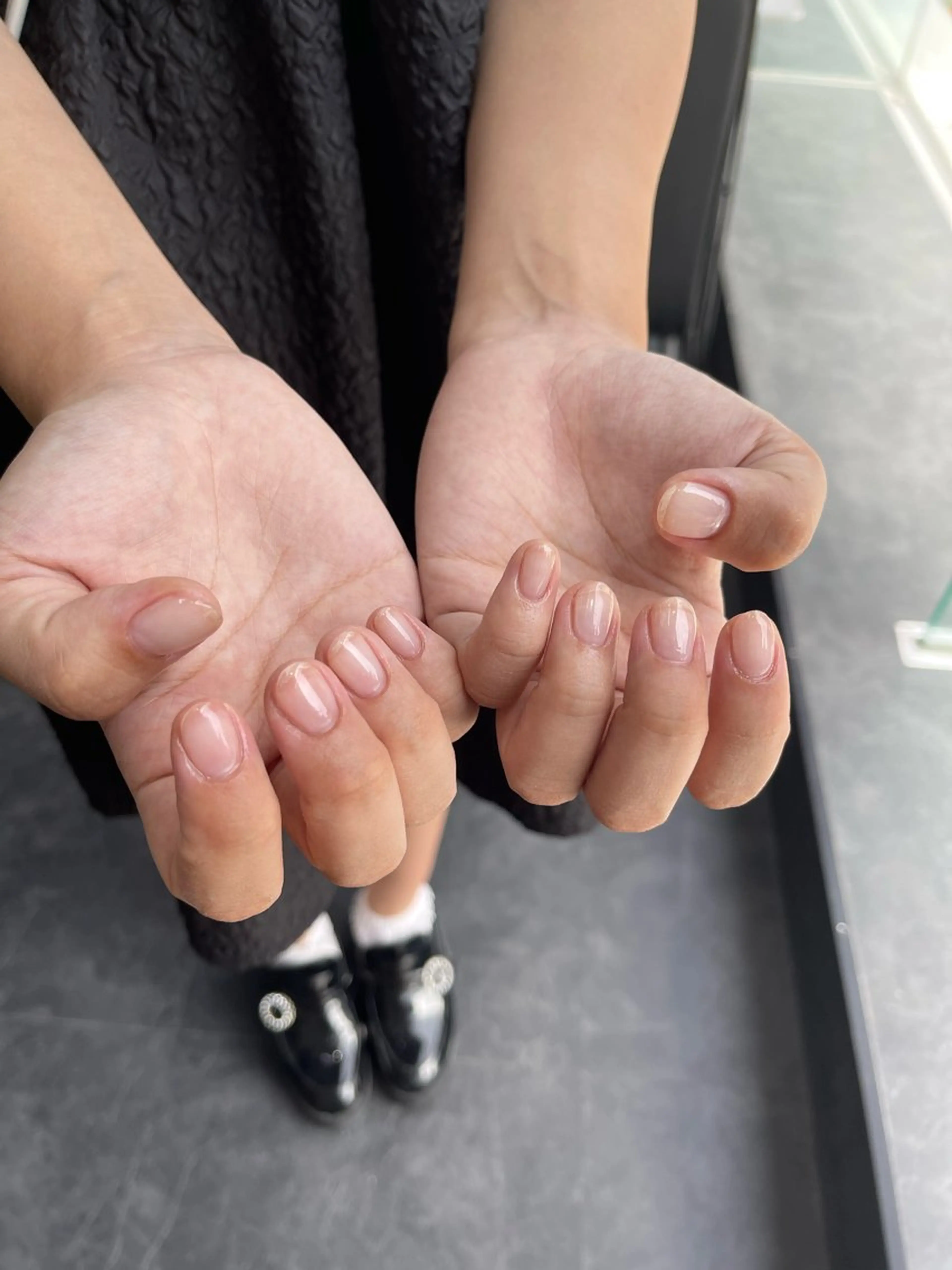 ネイル フレンチネイル マグネットネイル ニュアンスネイル ワンカラーネイル ハンドネイル GRANDE大須 Cecil💜のネイルデザイン