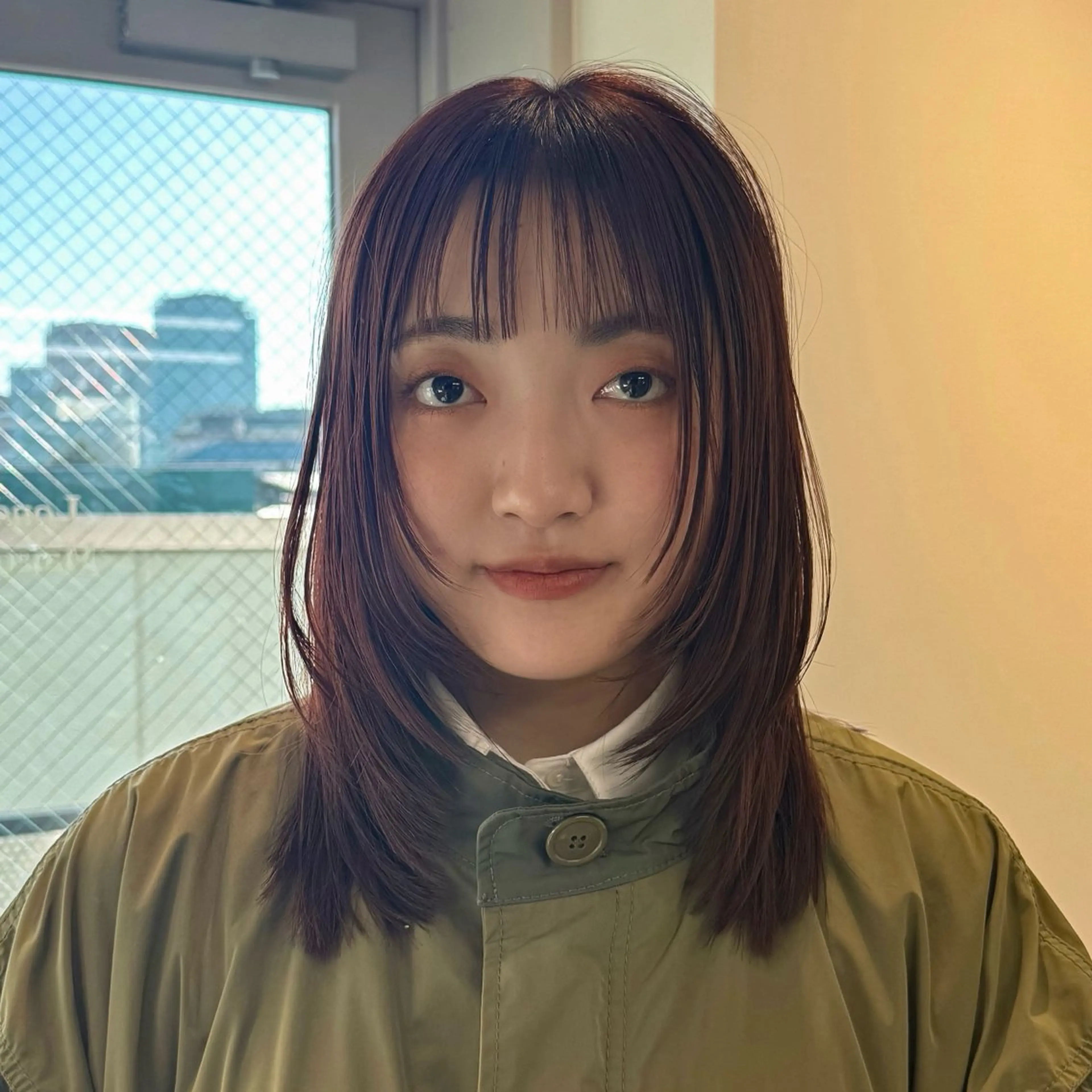 ミディアム カラー ミディアムレイヤー ブラウンカラー レイヤーカット カット ヘアカラー トリートメント レイヤー/艶カラー /パーマ💚千琴のヘアスタイル