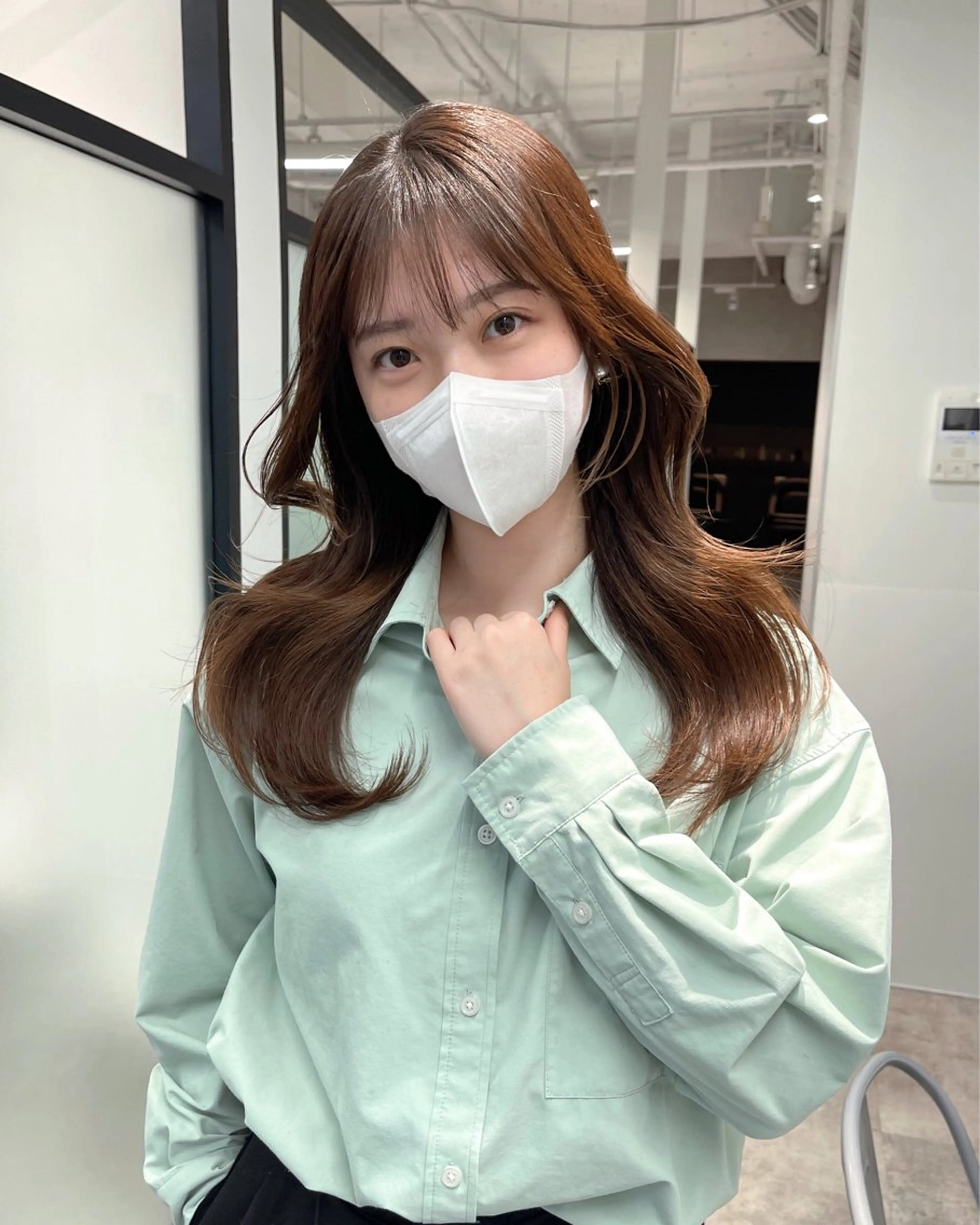 ロング 韓国風ヘア レイヤーカット カット ヘアカラー トリートメント 韓国レイヤーカット 髪質改善▫️水野有真のヘアスタイル