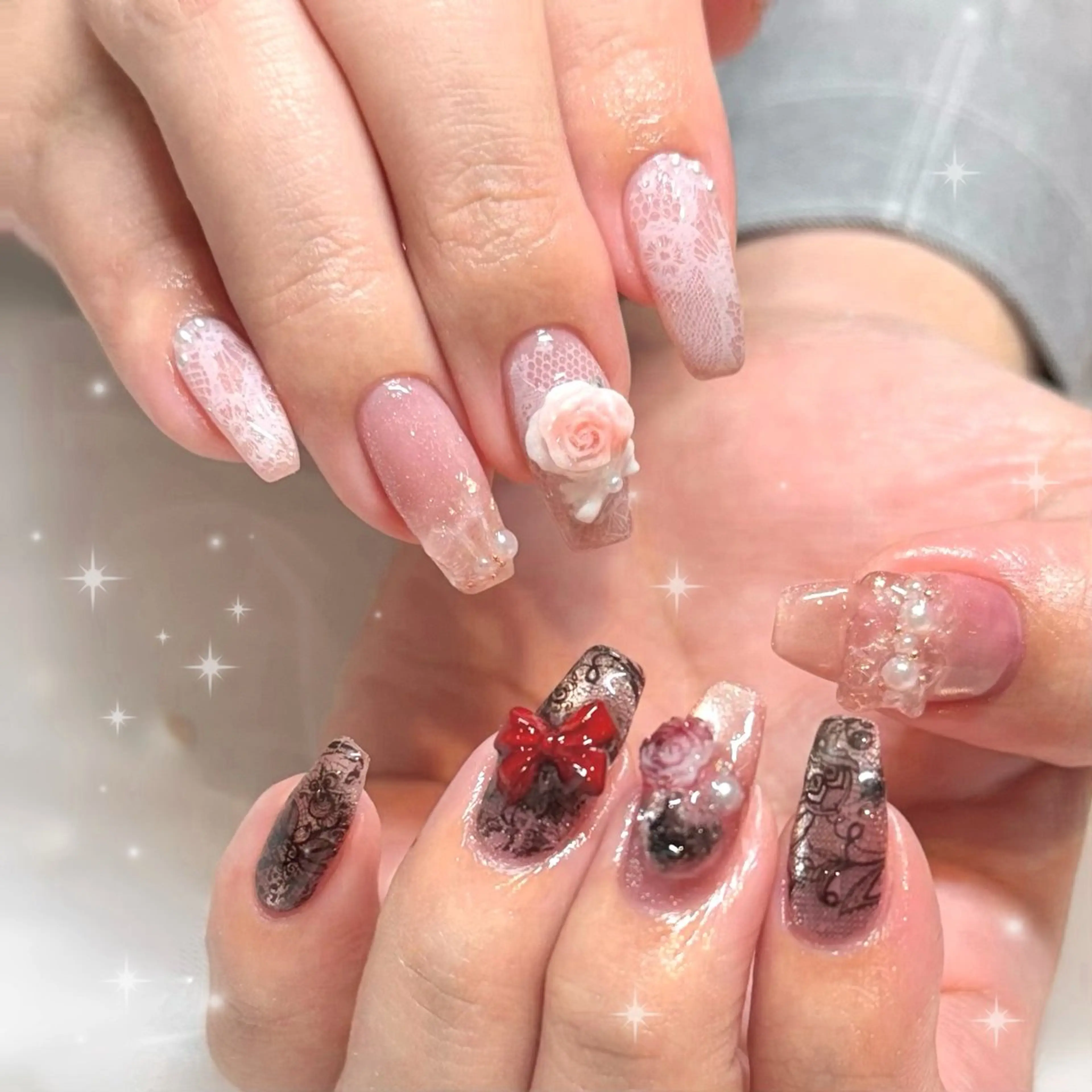 ネイル レース ハンドネイル Karen 新宿のネイルデザイン