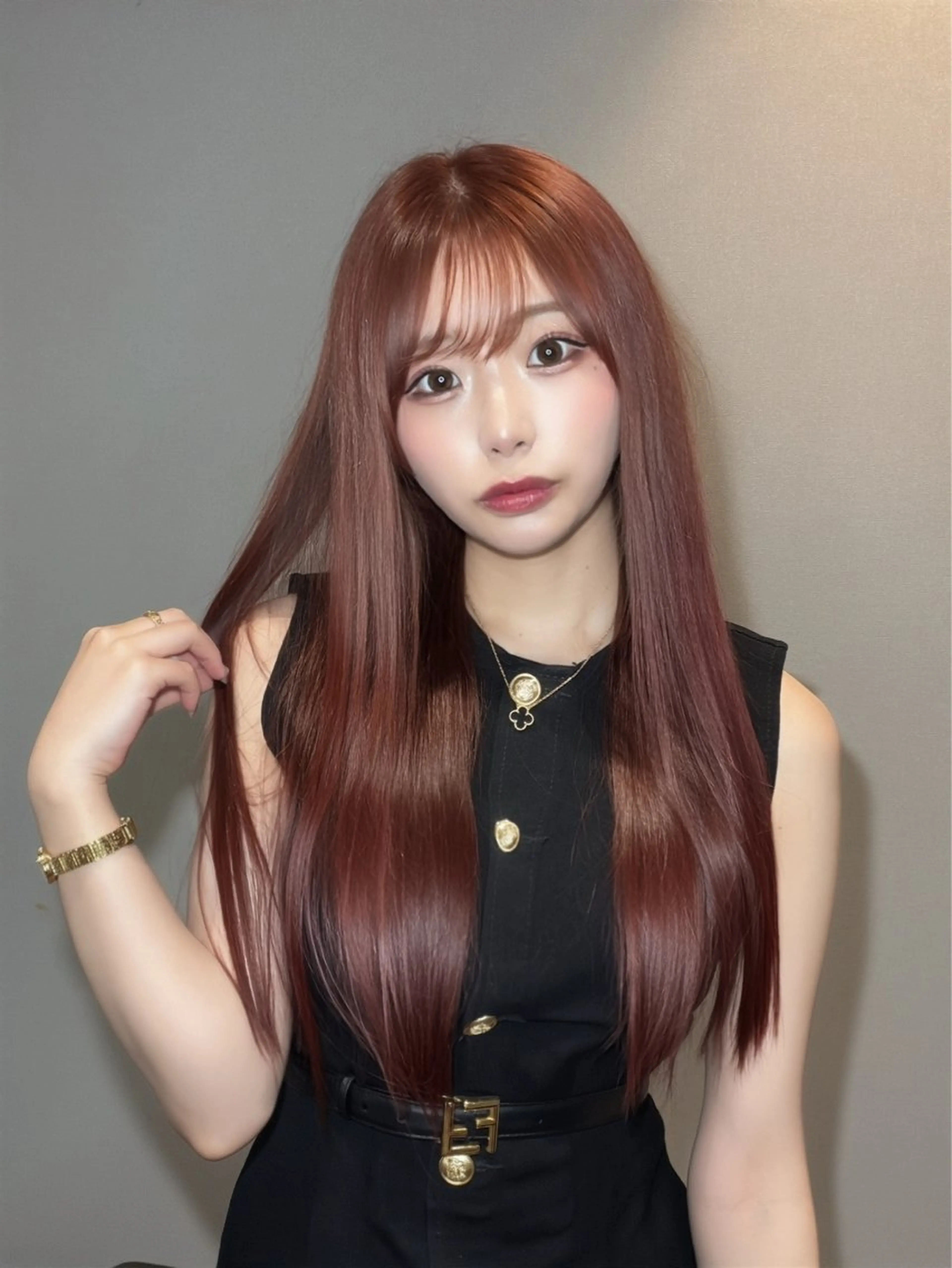 ロング 髪質改善 ヘアカラー トリートメント 髪質改善/shuki 韓国/代表取締役のヘアスタイル