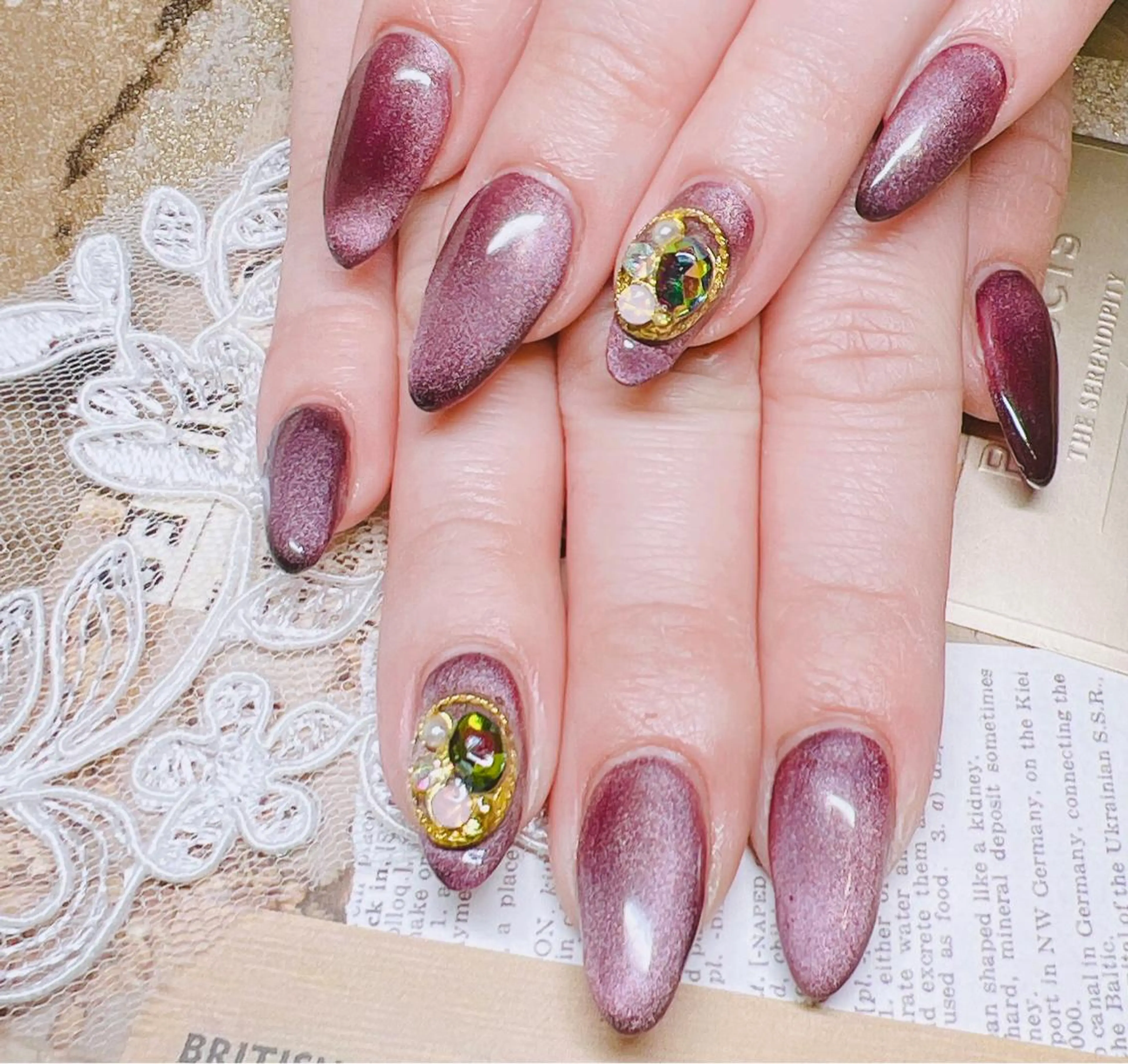 ネイル マグネットネイル fleur nailのネイルデザイン