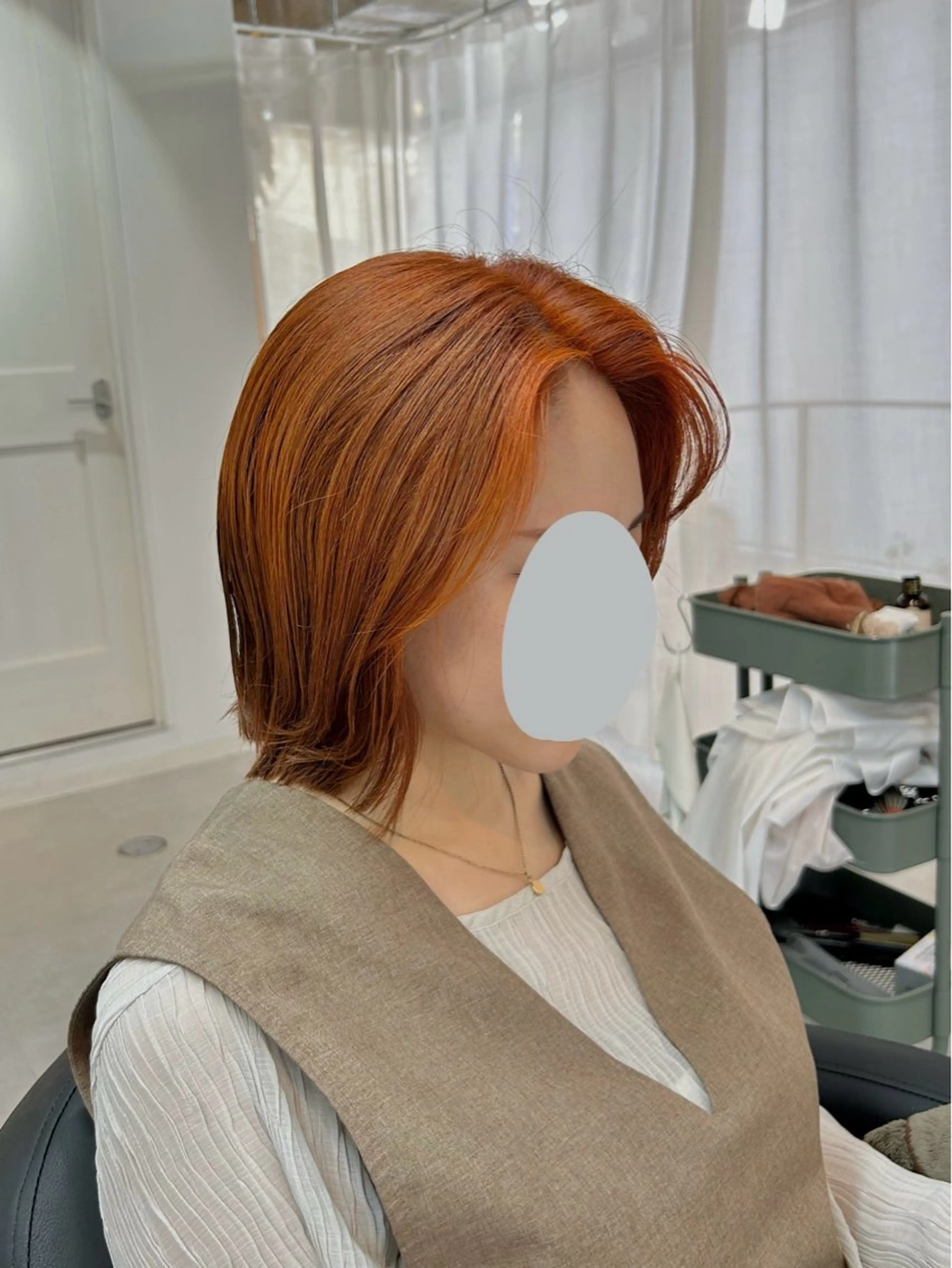 ミディアム カラー ブリーチ ダブルカラー ブリーチなしカラー ✨恵比寿/代官山 ✨ ｼｮｰﾄﾍYUIのヘアスタイル