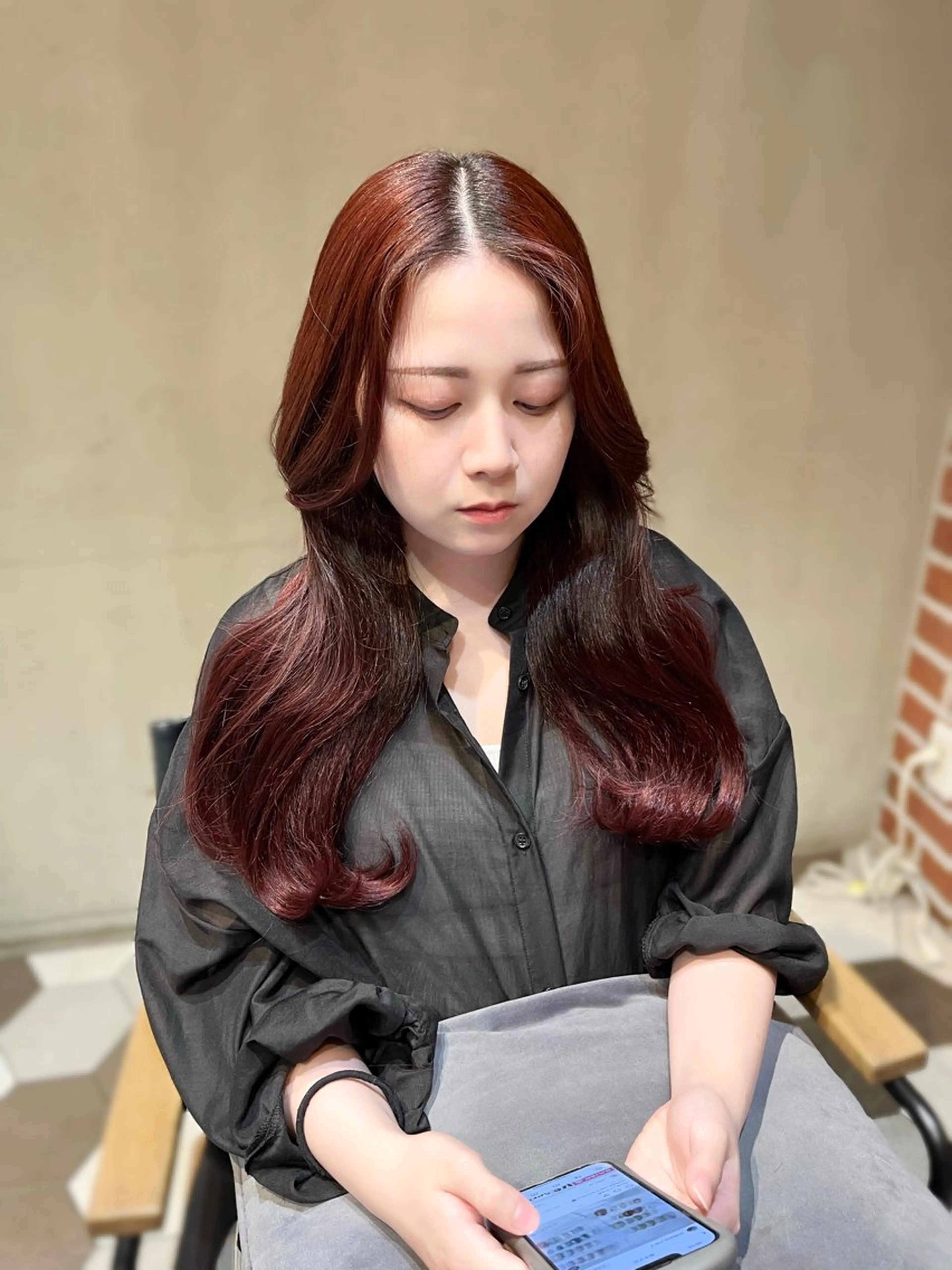 カラー ヘアアレンジ 似合わせ顔まわり カット💛森尾真由美のヘアスタイル