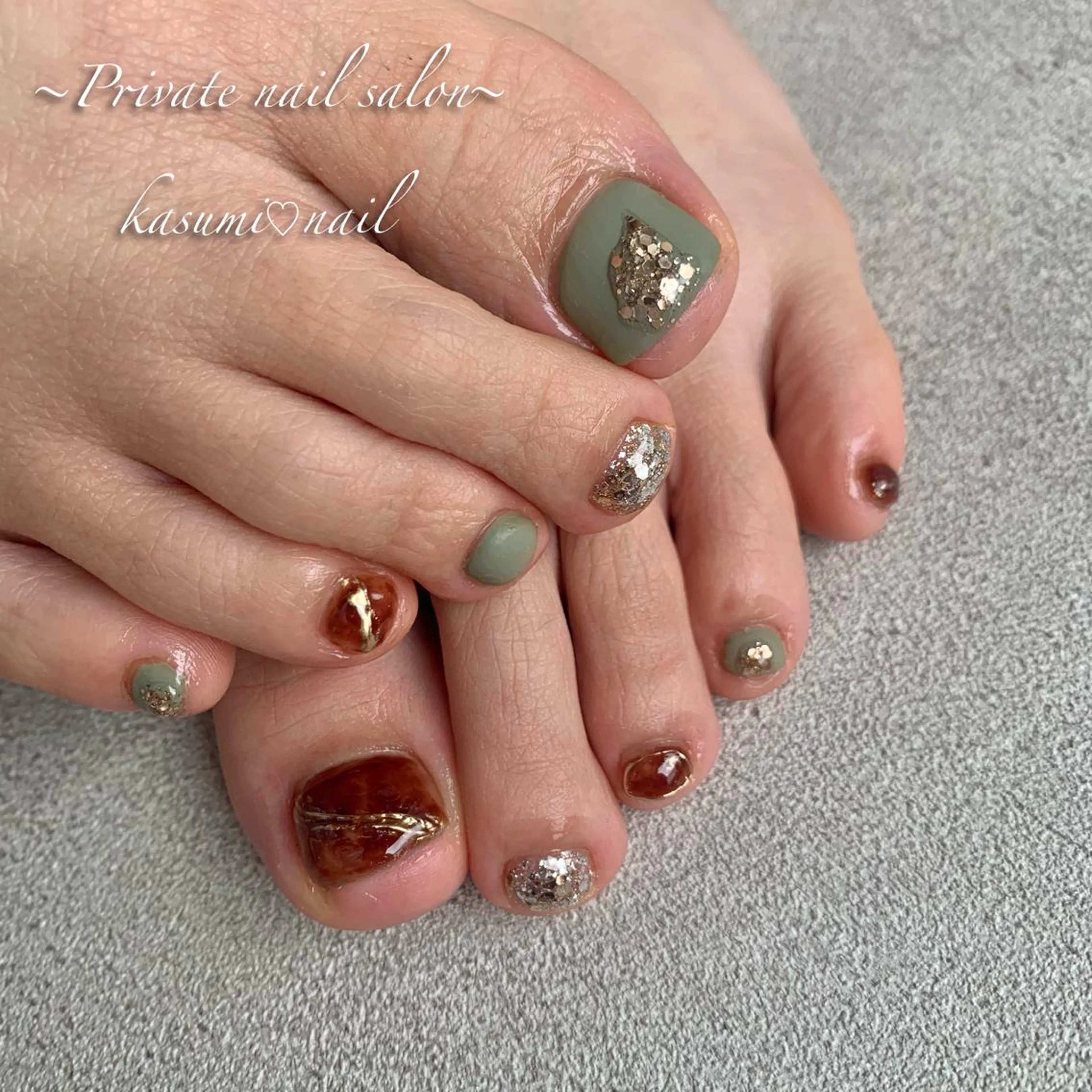 ネイル アートネイル ラメ(グリッター) マグネットネイル ミラーネイル ニュアンスネイル KASUMI♡ Nailのネイルデザイン