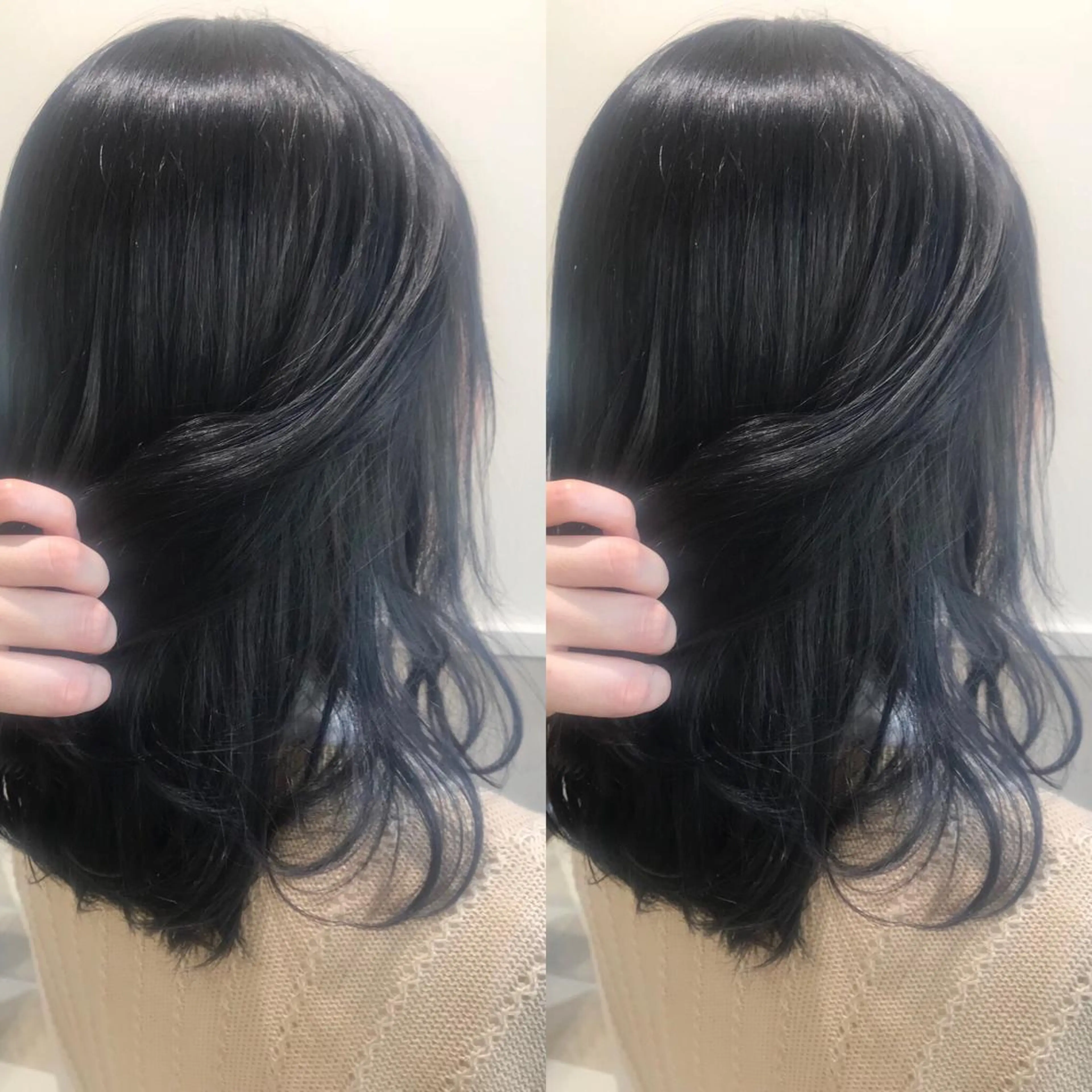 ミディアム カラー 小栗 麻衣のヘアスタイル