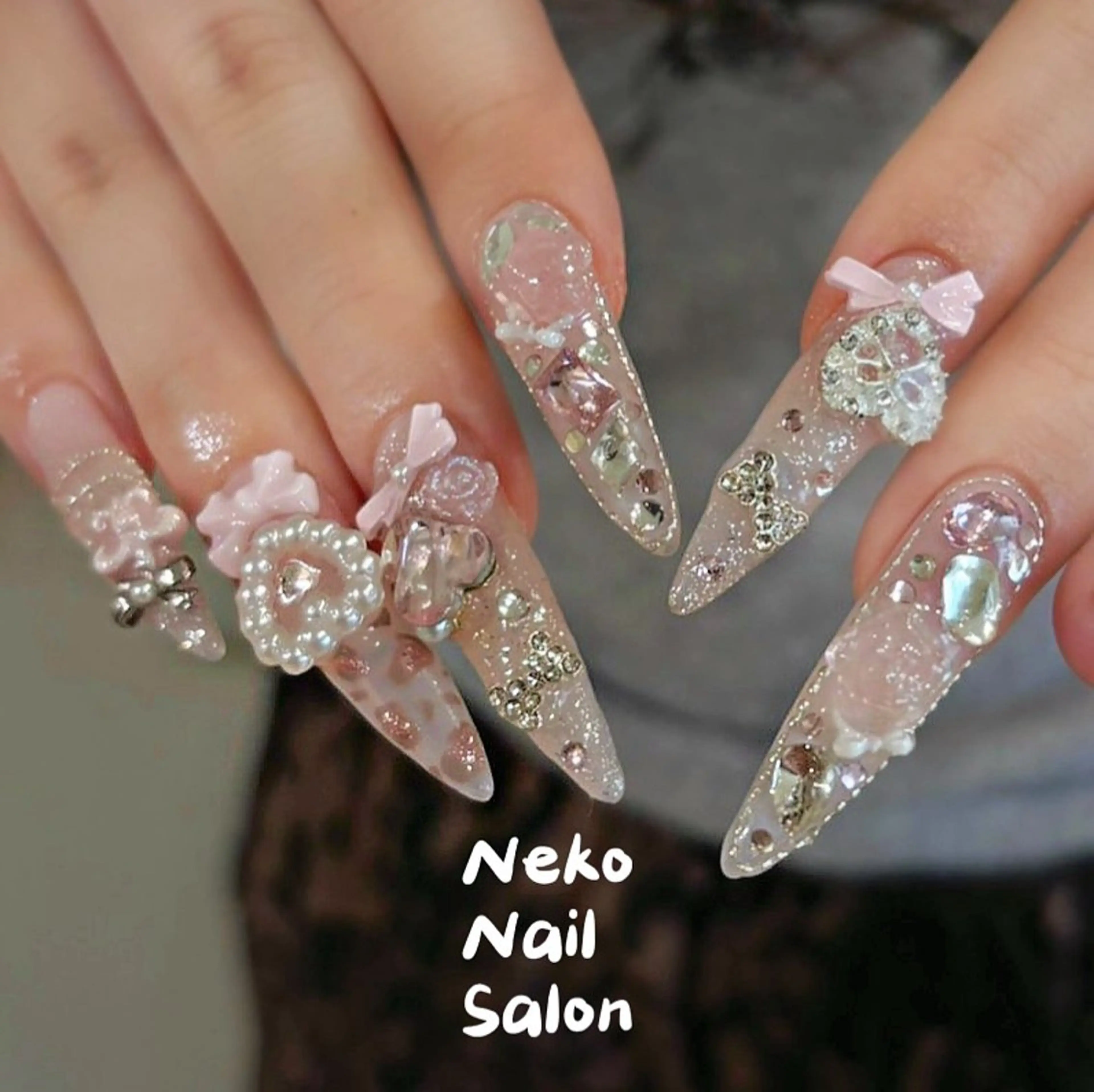 ネイル ロングネイル neko nailのネイルデザイン