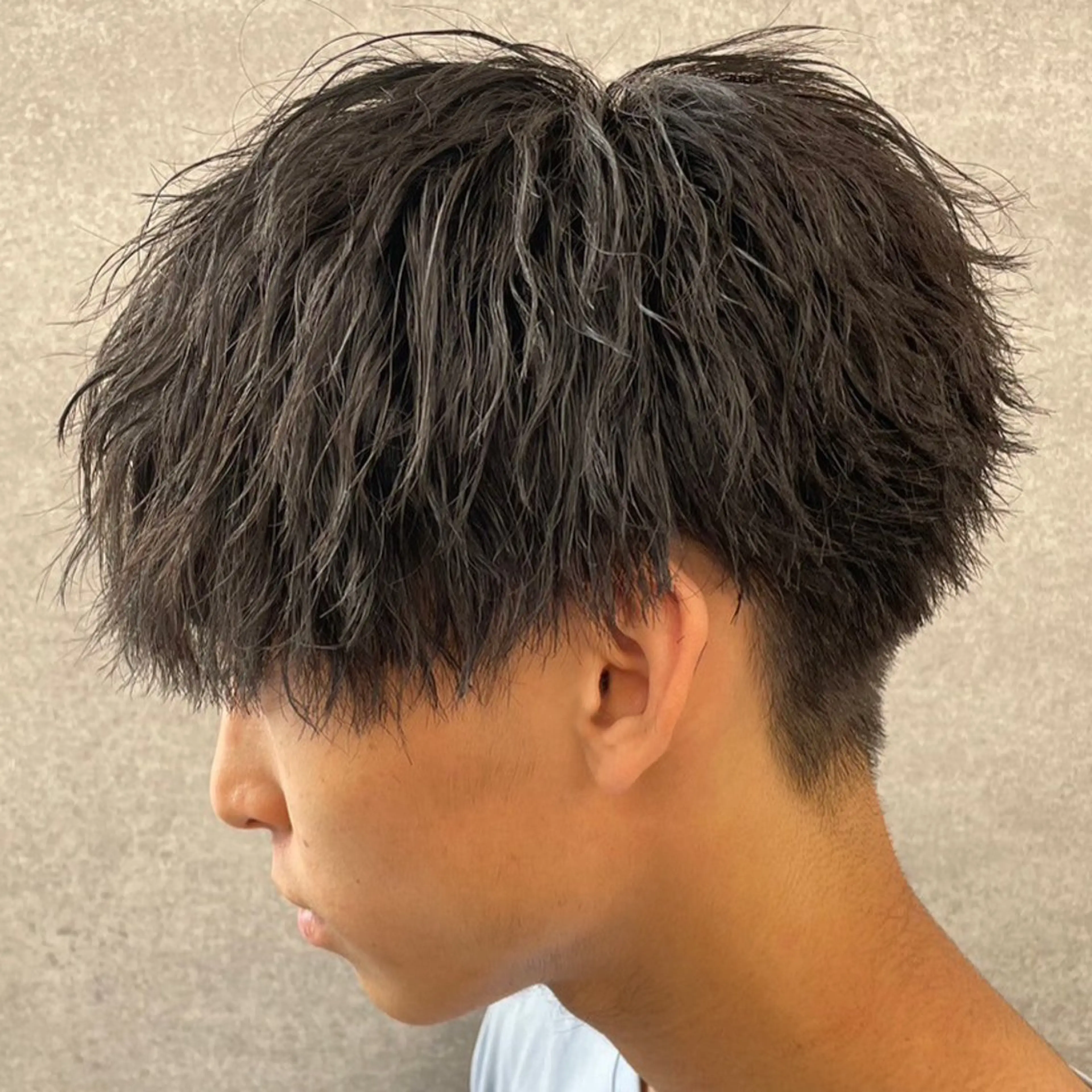 ショート パーマ ヘアアレンジ メンズ 髪質改善 トリートメント 川合 智之のヘアスタイル