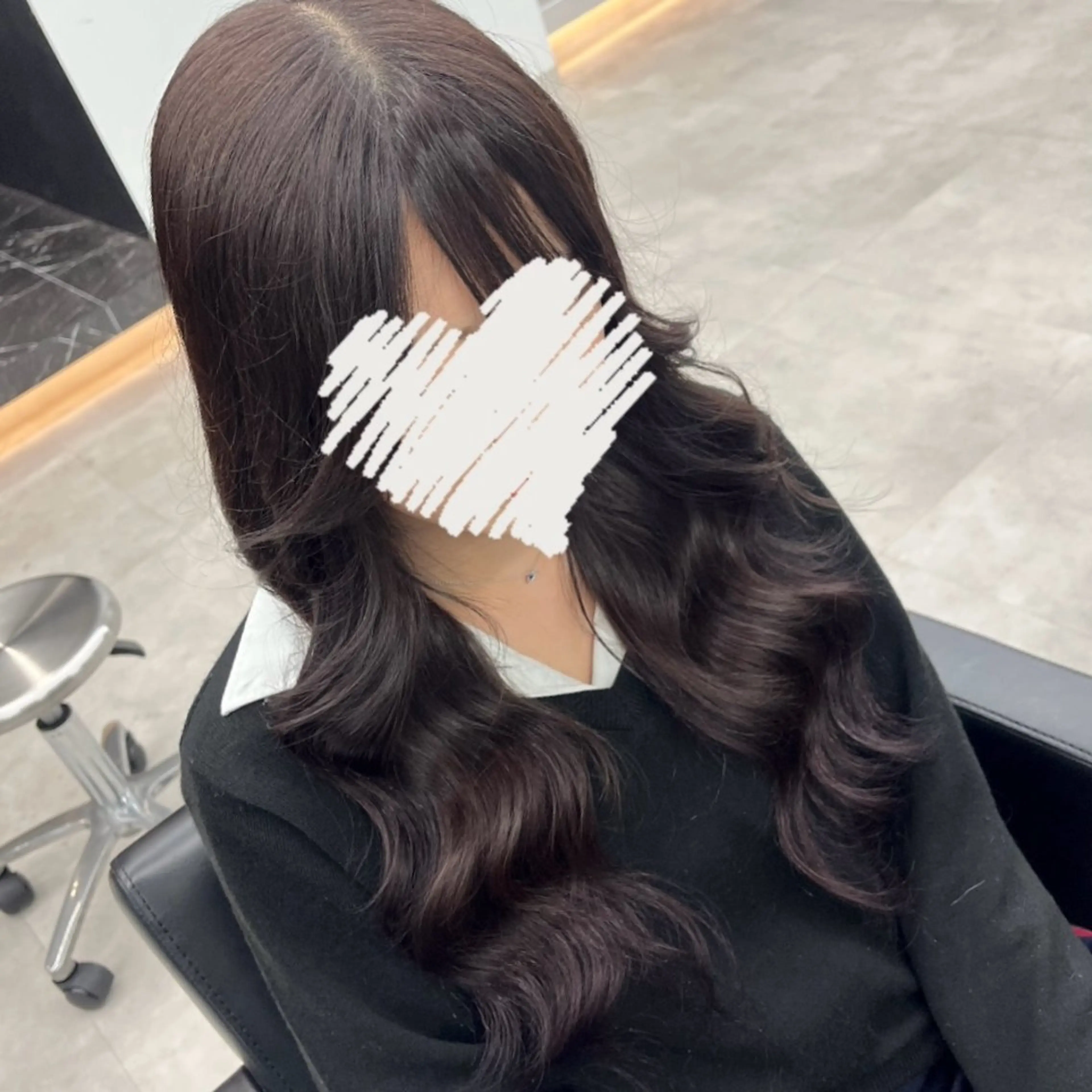 カラー グレージュ ラベンダーカラー ラベンダーグレー エクステ MOMOKA /　Lapis今泉店のヘアスタイル