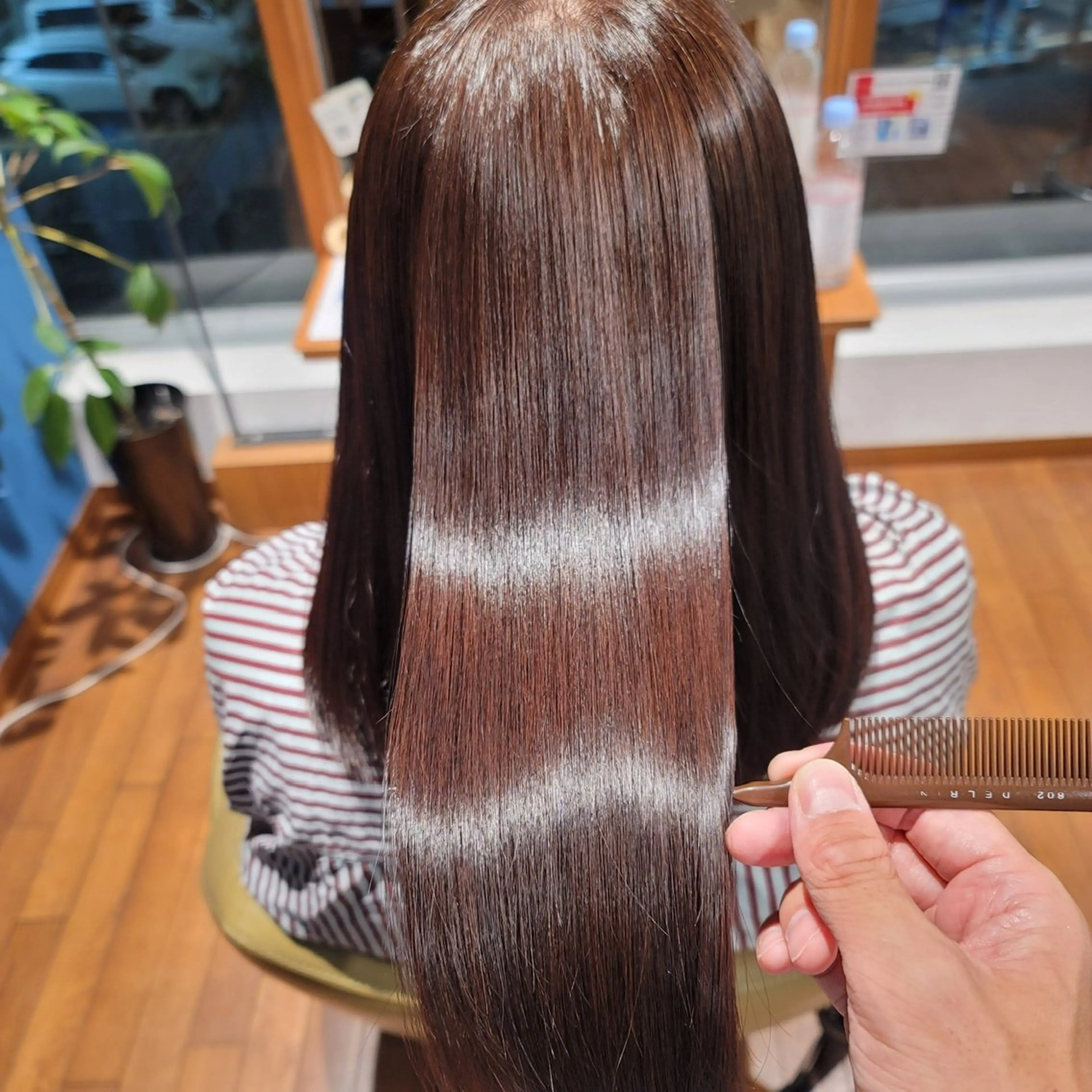 ロング 縮毛矯正 近藤 正充のヘアスタイル