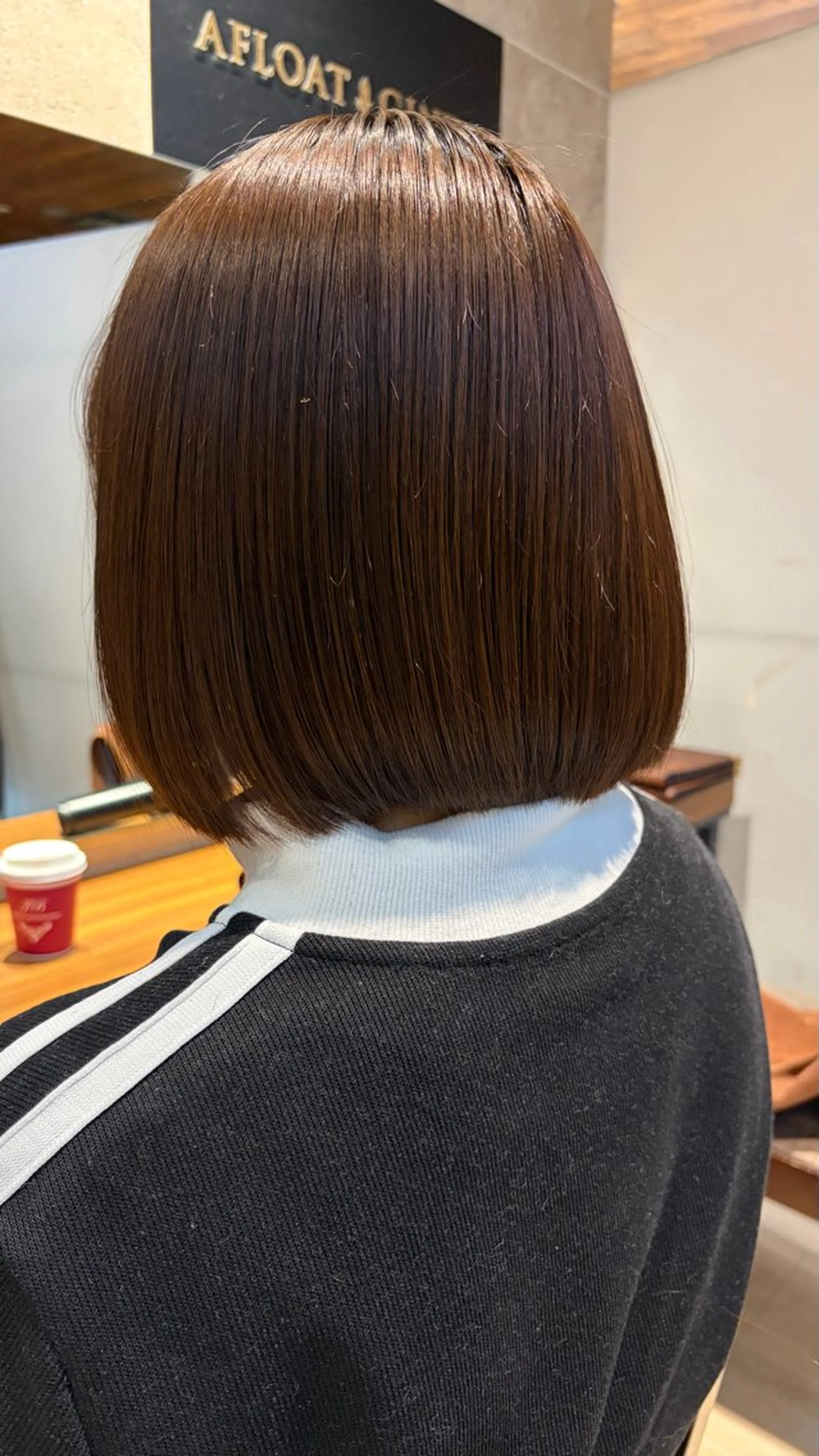 ミディアム ボブ カット トリートメント ヘッドスパ AFLOAT GINZA所属・透明感カラー/レイヤ ー/ボブ/宮下知也のヘアスタイル