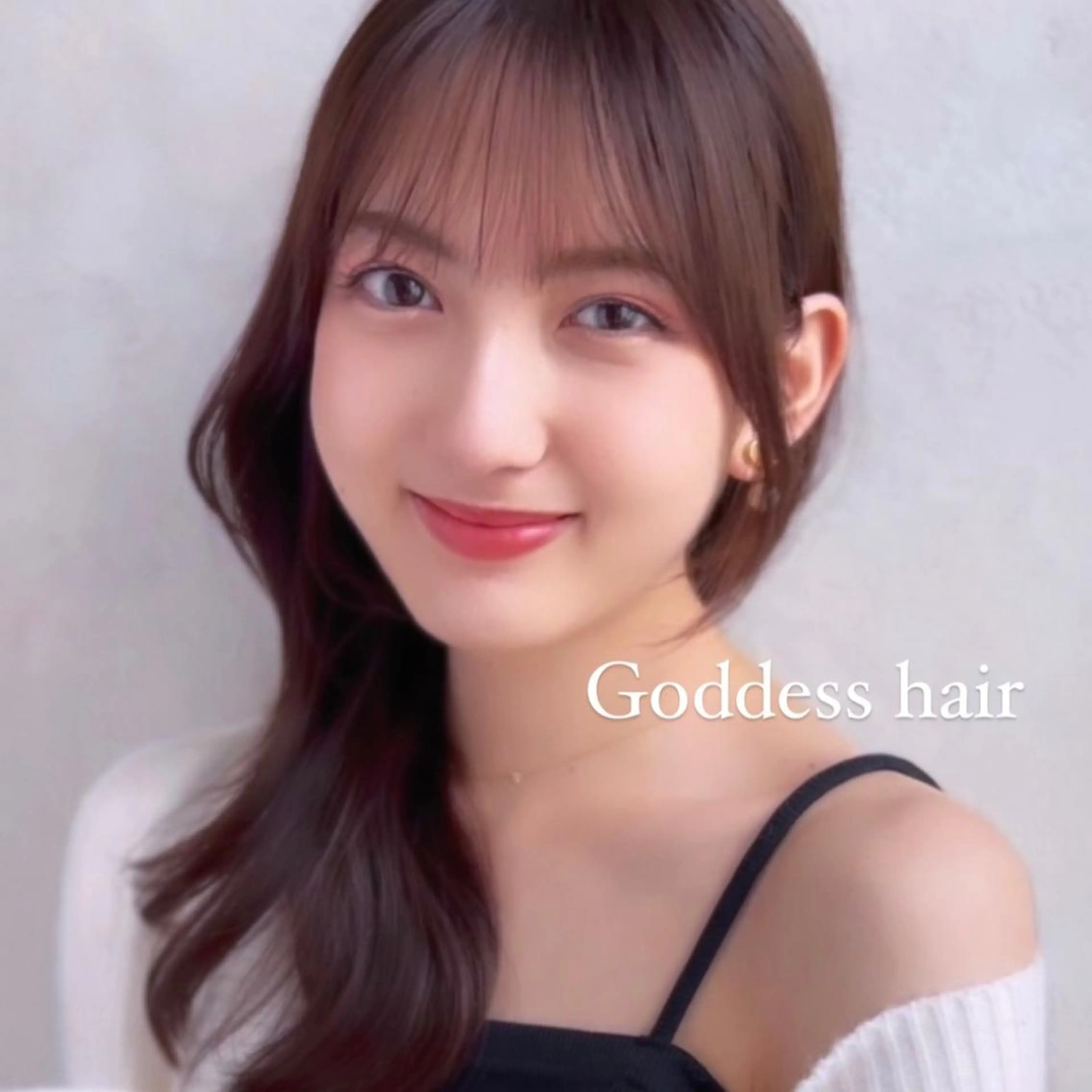ミディアム カラー ヘアアレンジ 透明感カラー 顔周りカット 韓国風ヘア おくれ毛 小顔カット 骨格別小顔カット/ 顔周りカット/金井のヘアスタイル