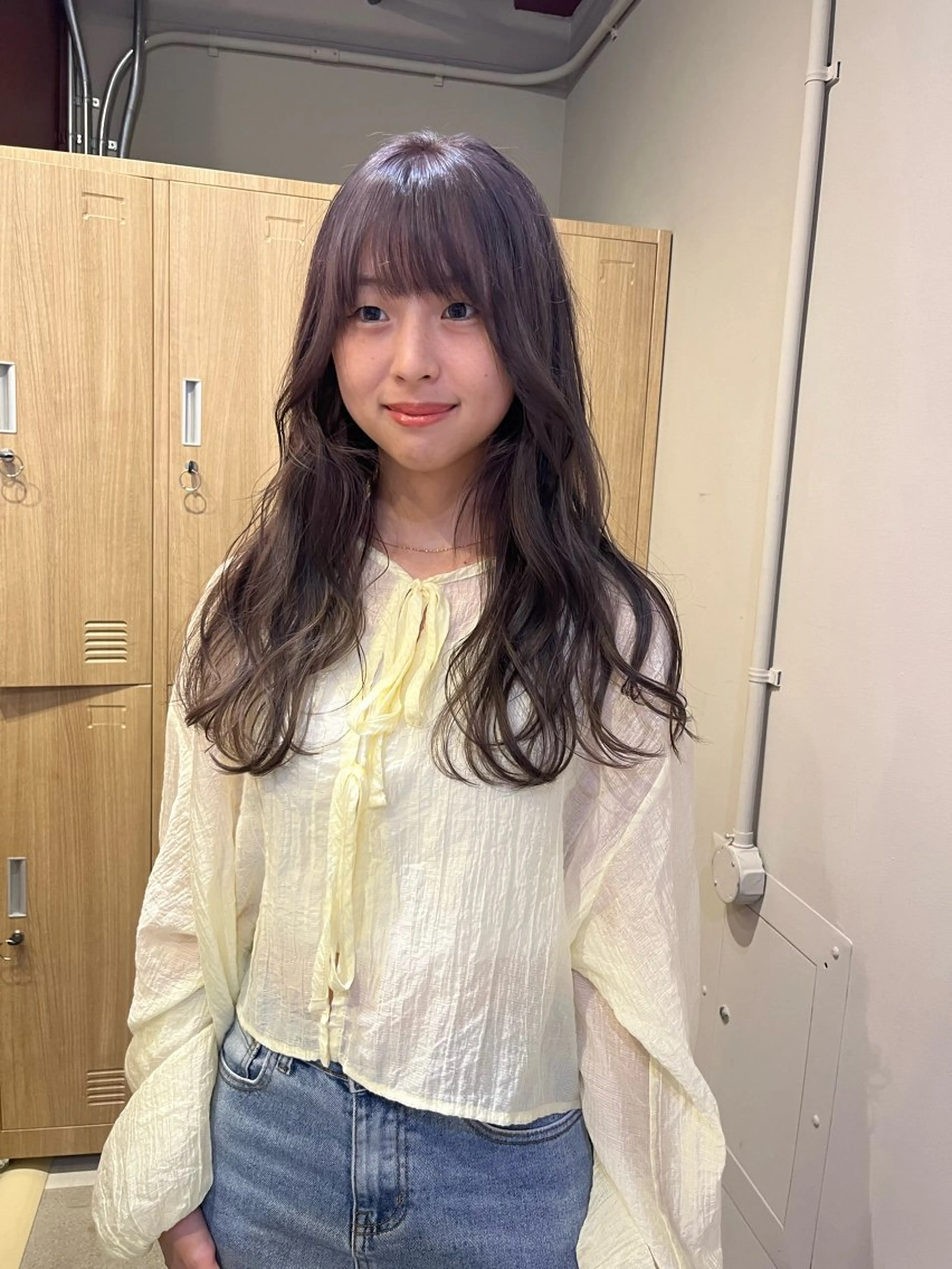 ロング ヘアカラー レイヤーカット🍏 パーマ/ののかのヘアスタイル