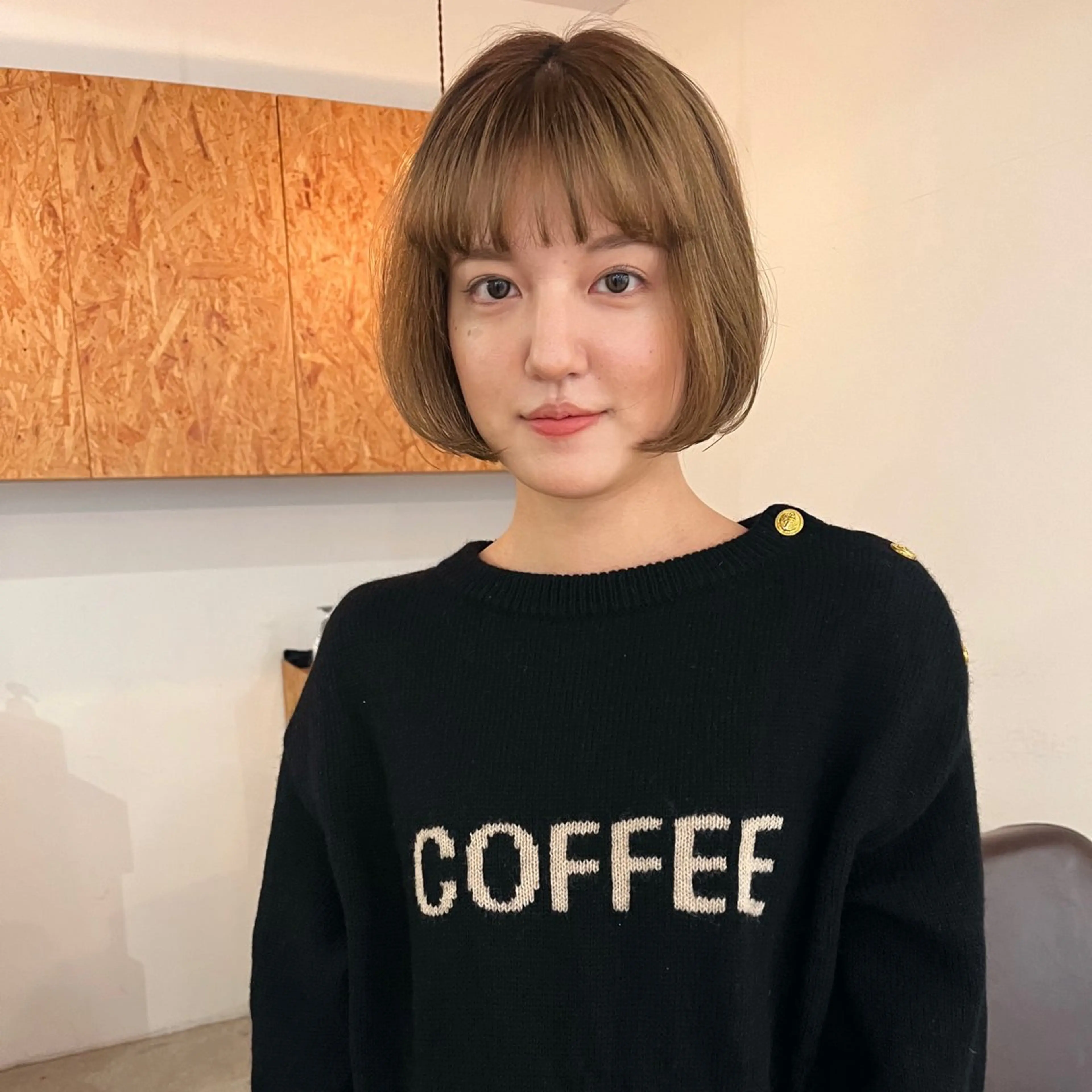 ショート ボブ 暖色/パーマ 🌼クニトウメイのヘアスタイル