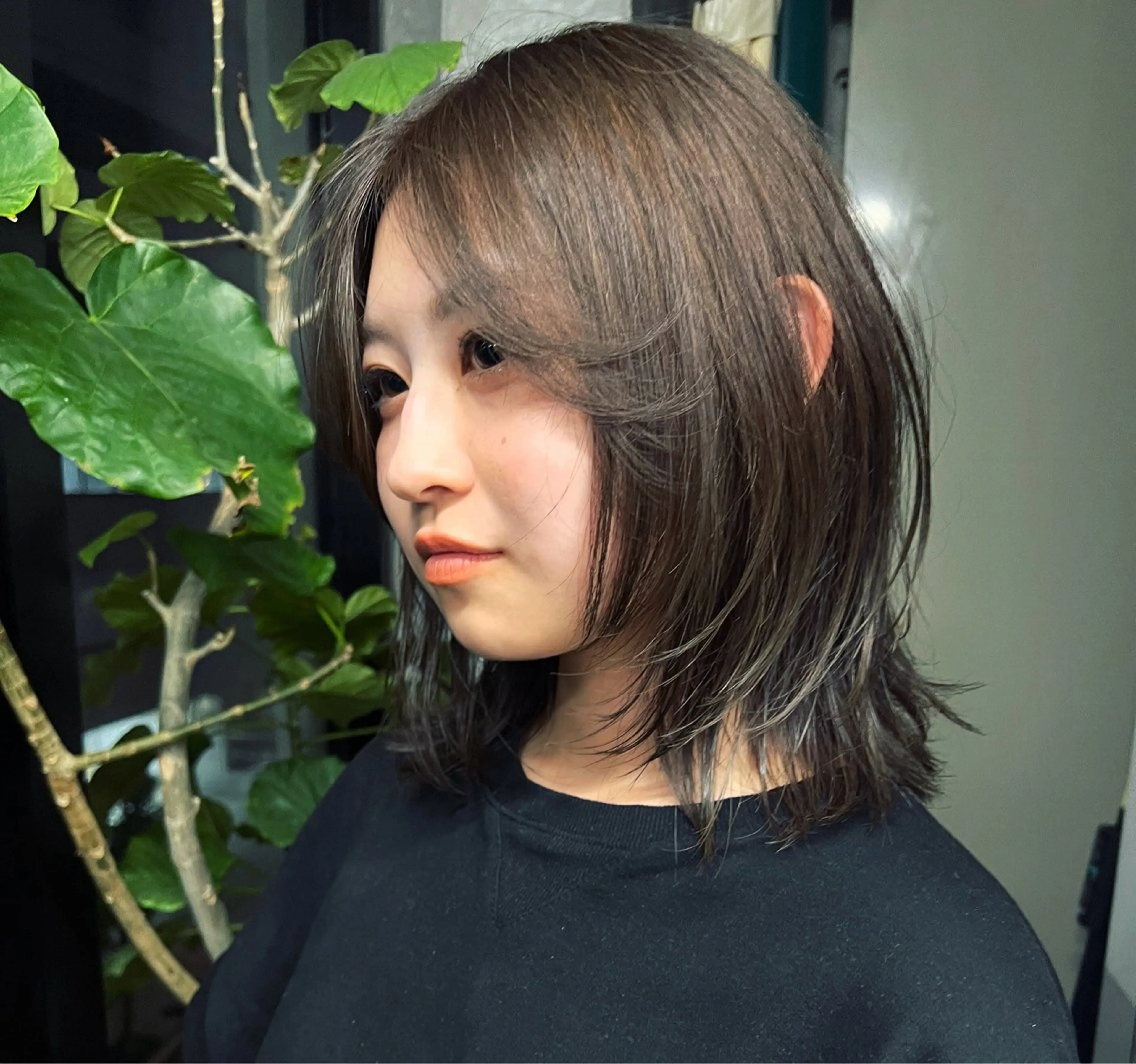 ミディアム カット ヘアカラー ハッシュカット カシマハヤトのヘアスタイル