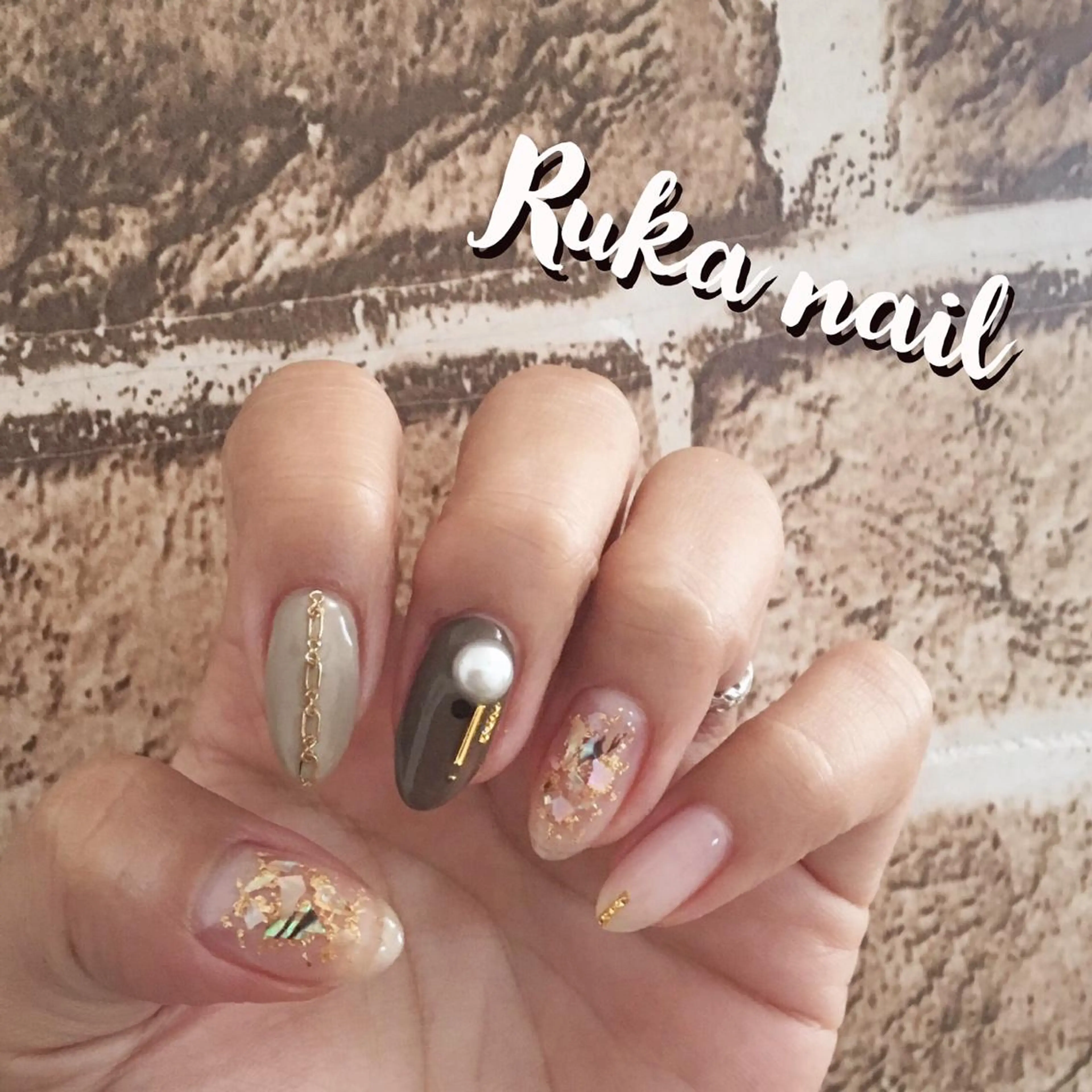 ミディアム ネイル ニュアンスネイル ハンドネイル Ruka nail 【ﾙｶ ﾈｲﾙ】のネイルデザイン