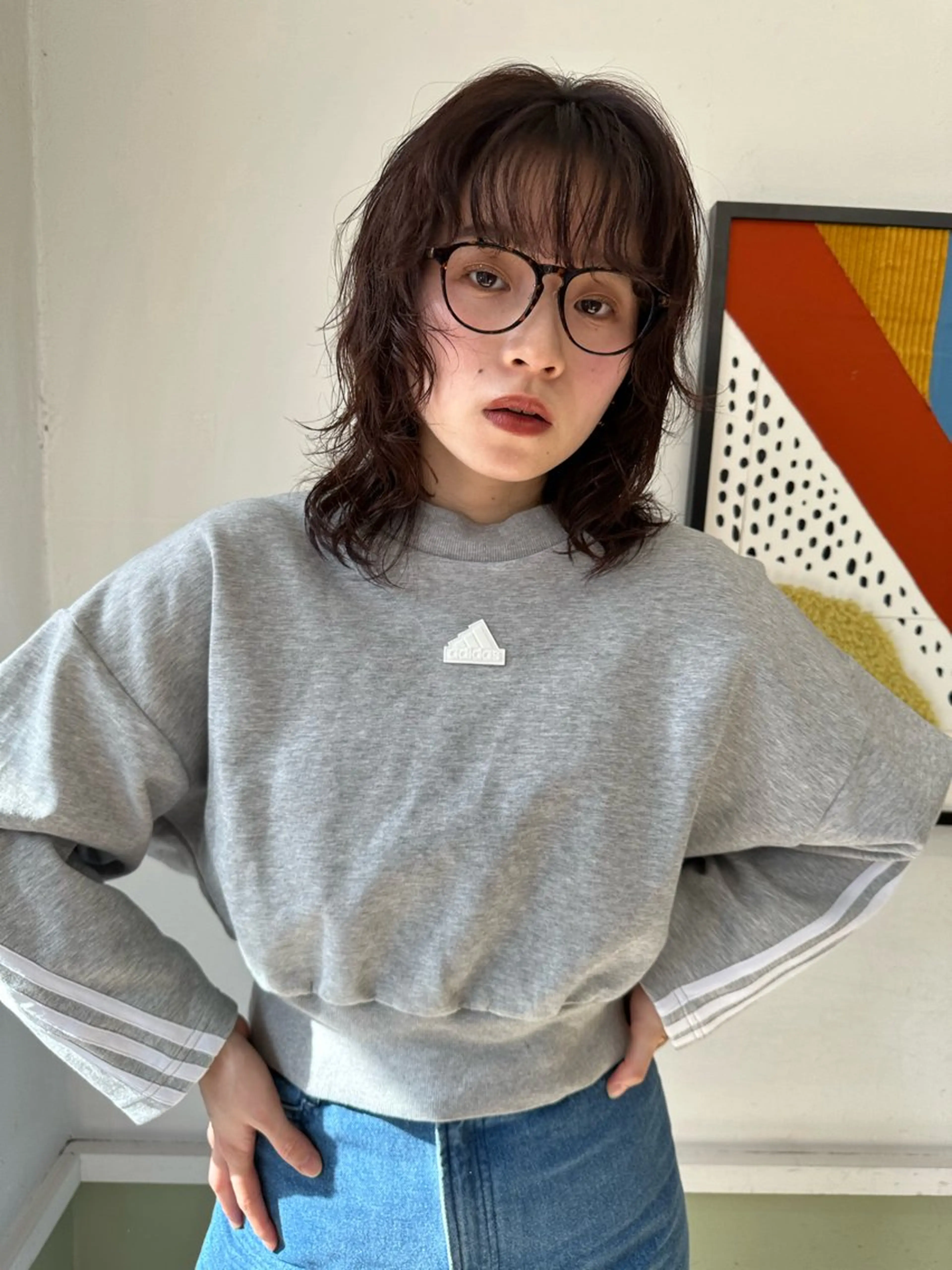 ミディアム パーマ 🪭risa 暖色/レイヤー🪭のヘアスタイル