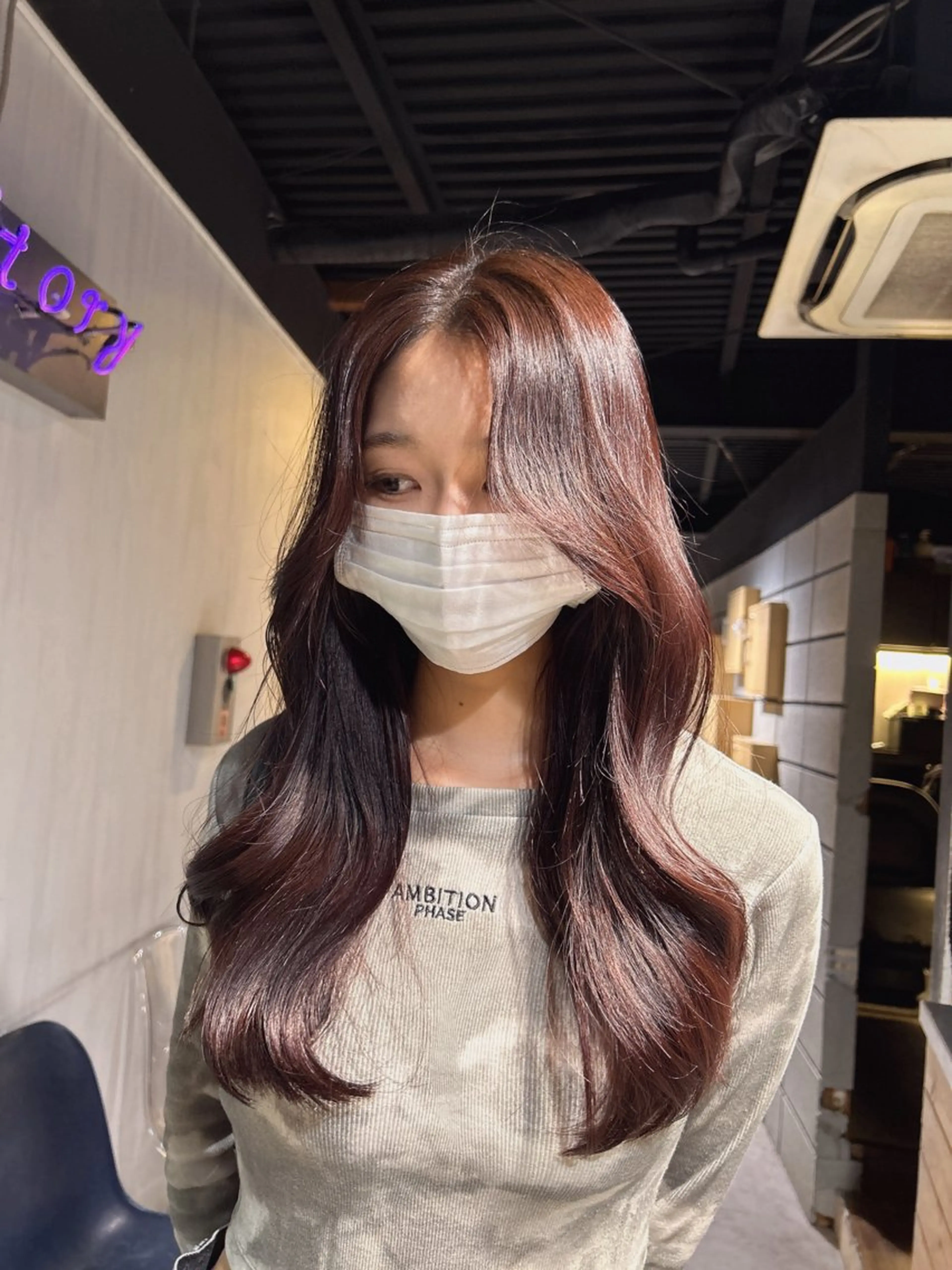 ロング ヘアカラー トリートメント MEI🎀垢抜けカラ ー🎀韓国styleのヘアスタイル