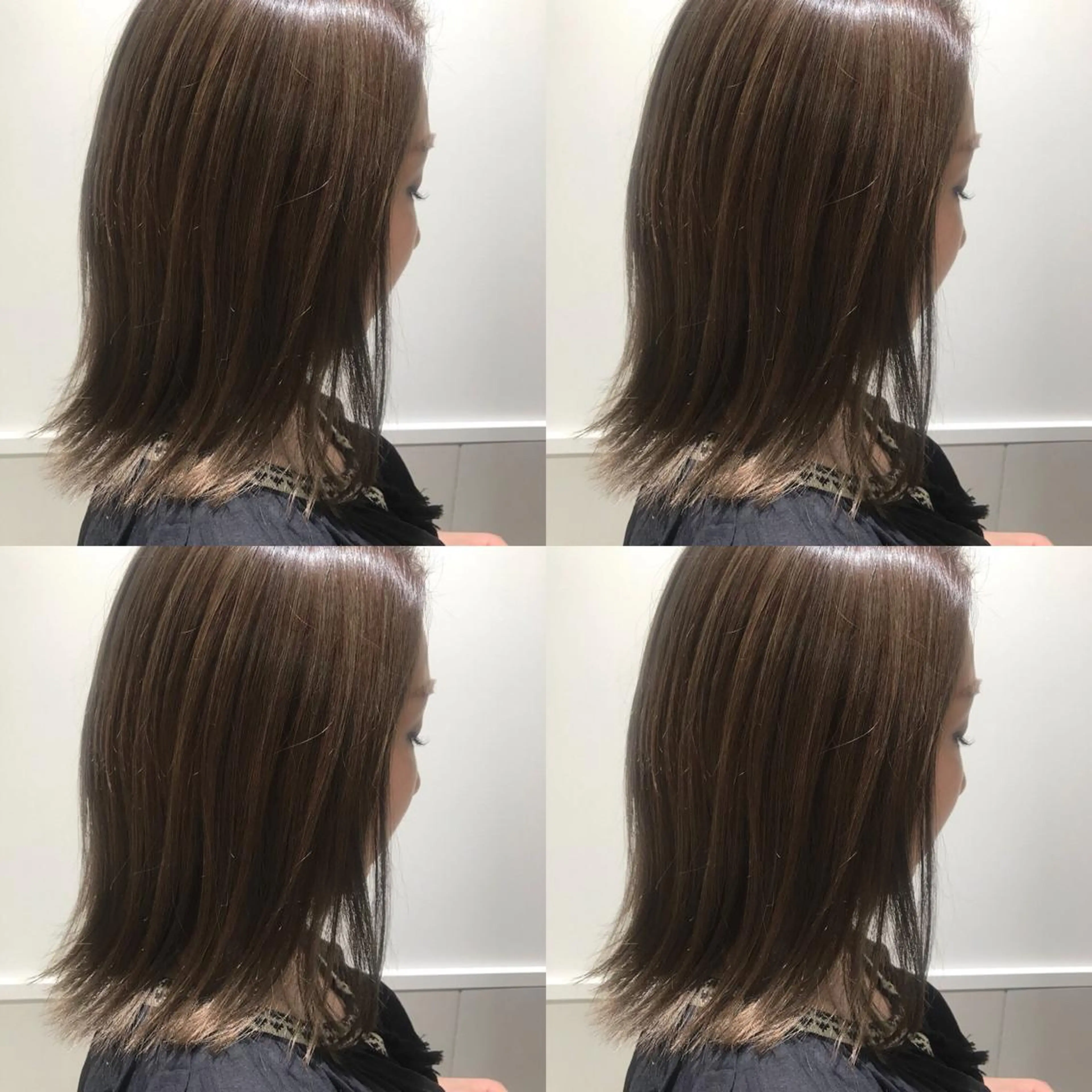 ミディアム カラー 小栗 麻衣のヘアスタイル