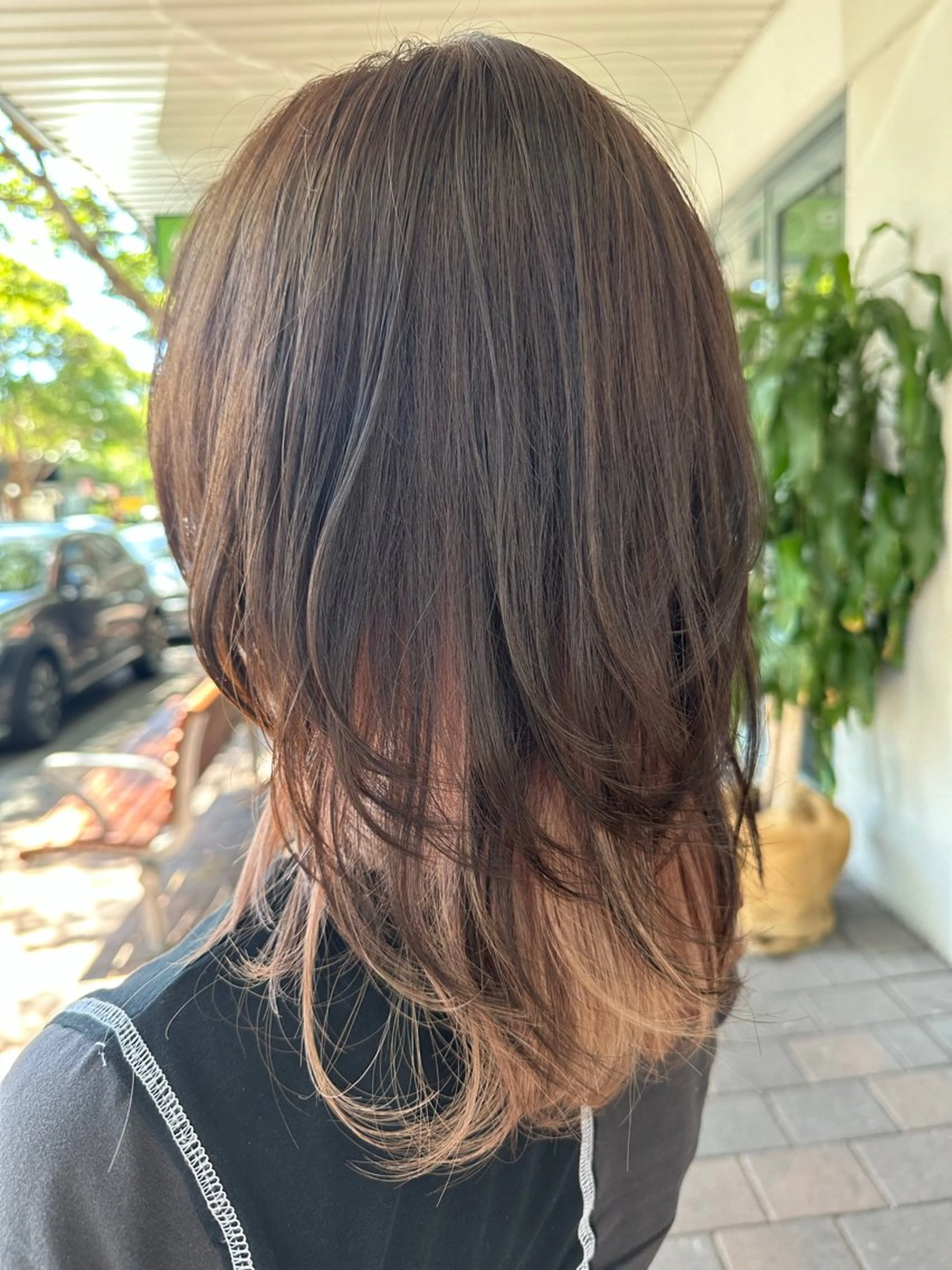 ミディアム カラー レイヤー/ナチュラル 💐nao.のヘアスタイル