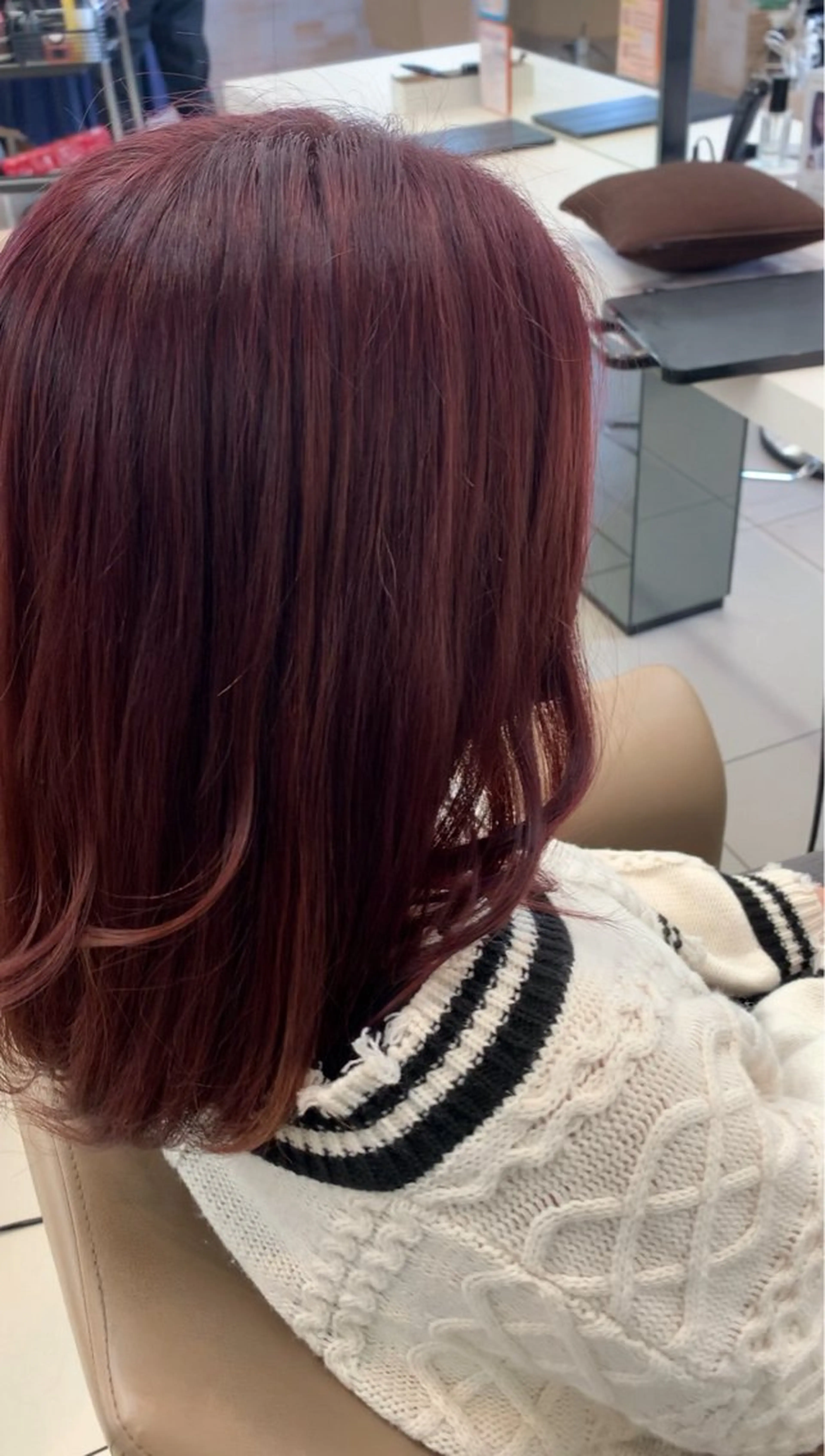 ミディアム カラー カット ヘアカラー トリートメント 髪質改善/艶感カラー 田中 陵のヘアスタイル