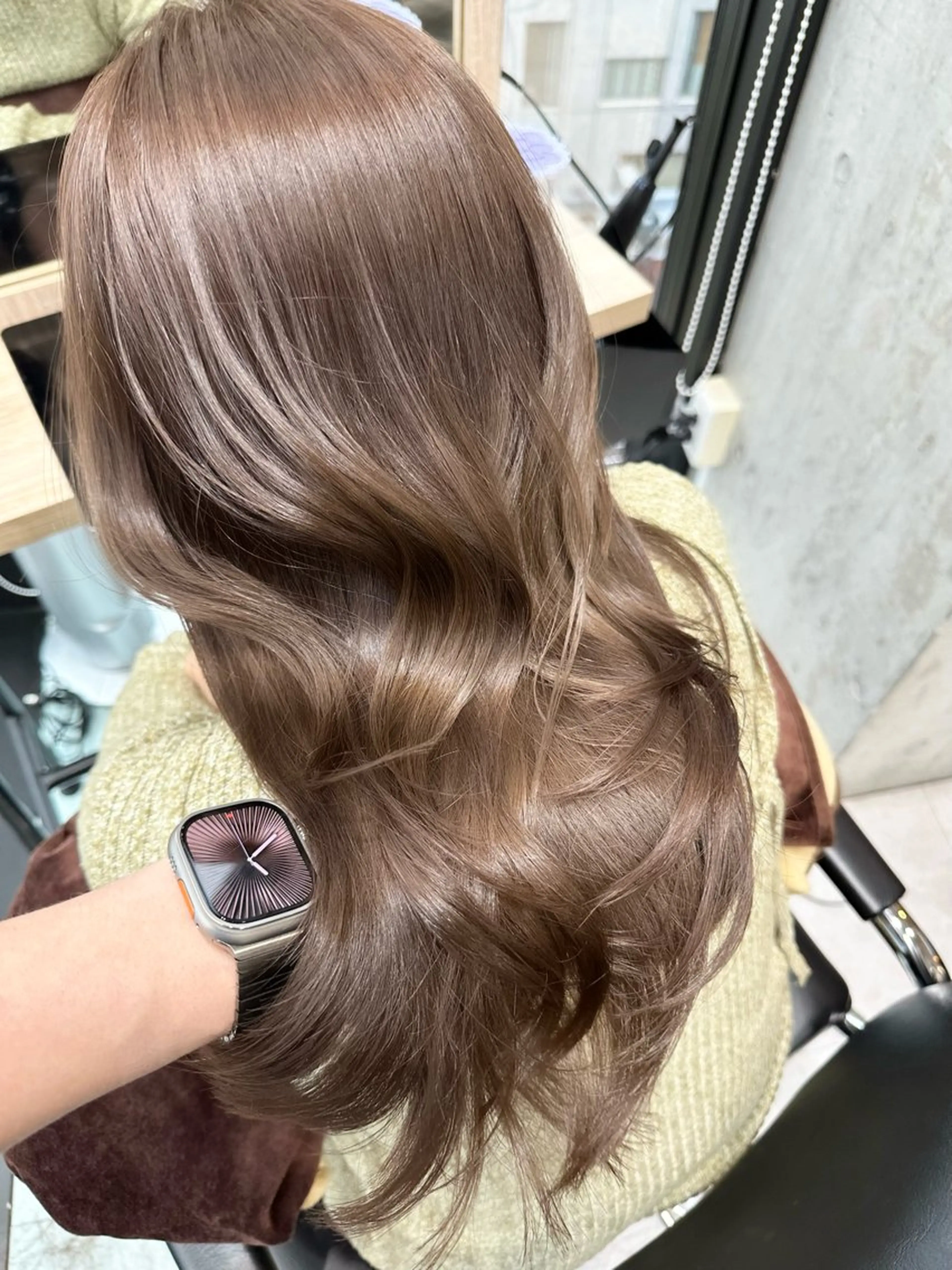 セミロング カット ヘアカラー トリートメント ✨透明感カラー/縮毛 恵比寿HAYATO✨のヘアスタイル
