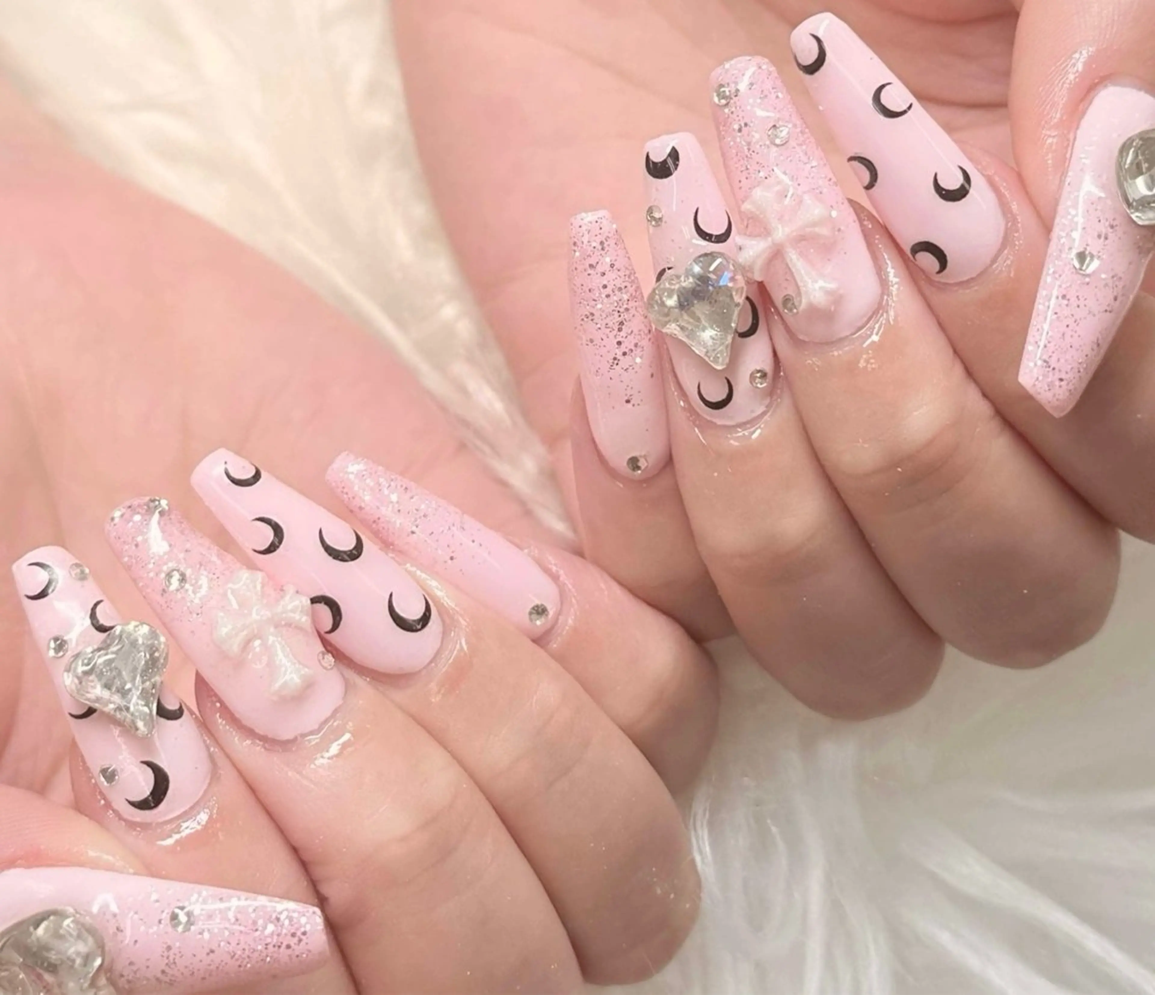 ネイル チークネイル 長さ出し フラッシュネイル フレンチネイル グラデーション ハンドネイル AN NAIL SALONのネイルデザイン