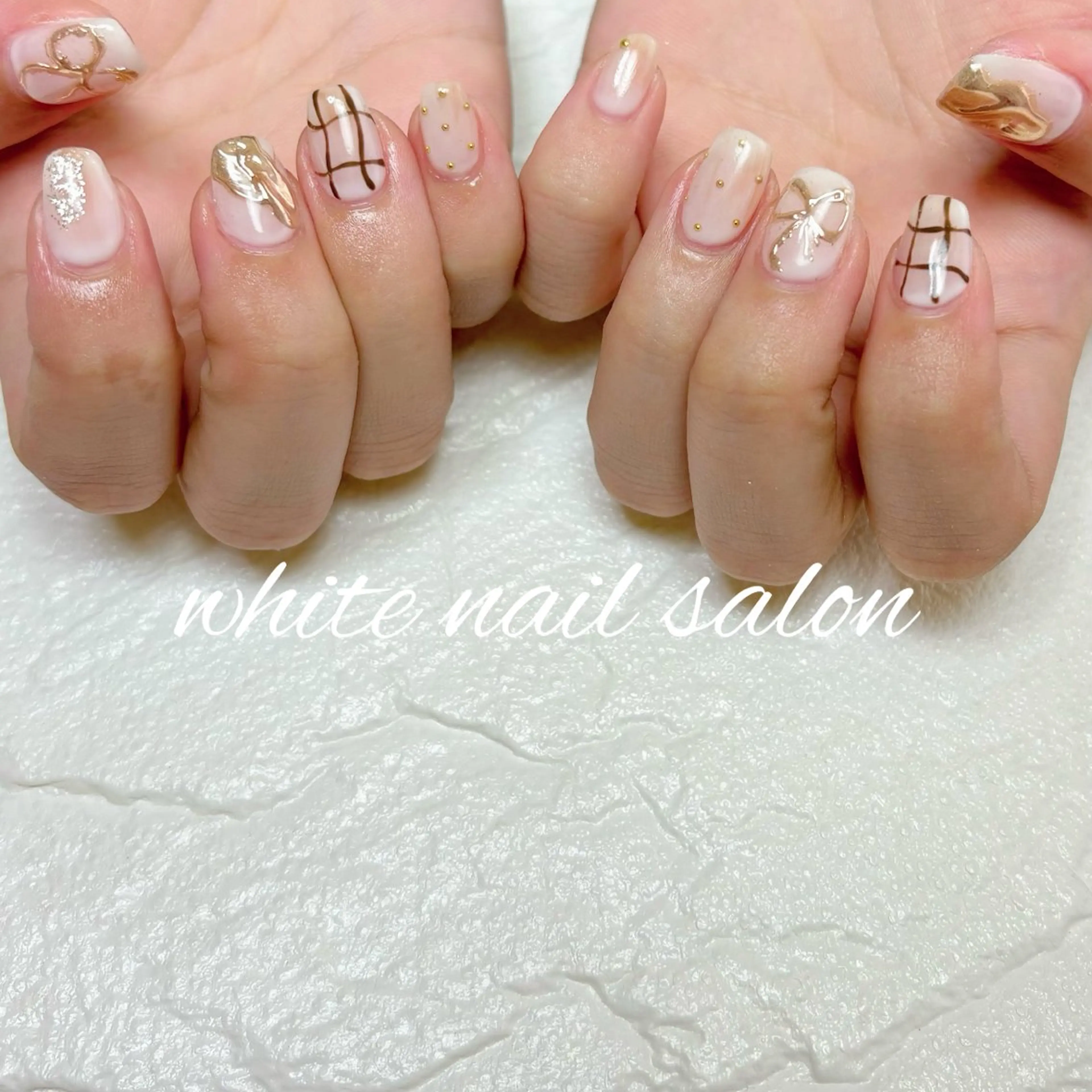 ネイル 持ち込み ホワイト ハンドネイル white nail salonのネイルデザイン