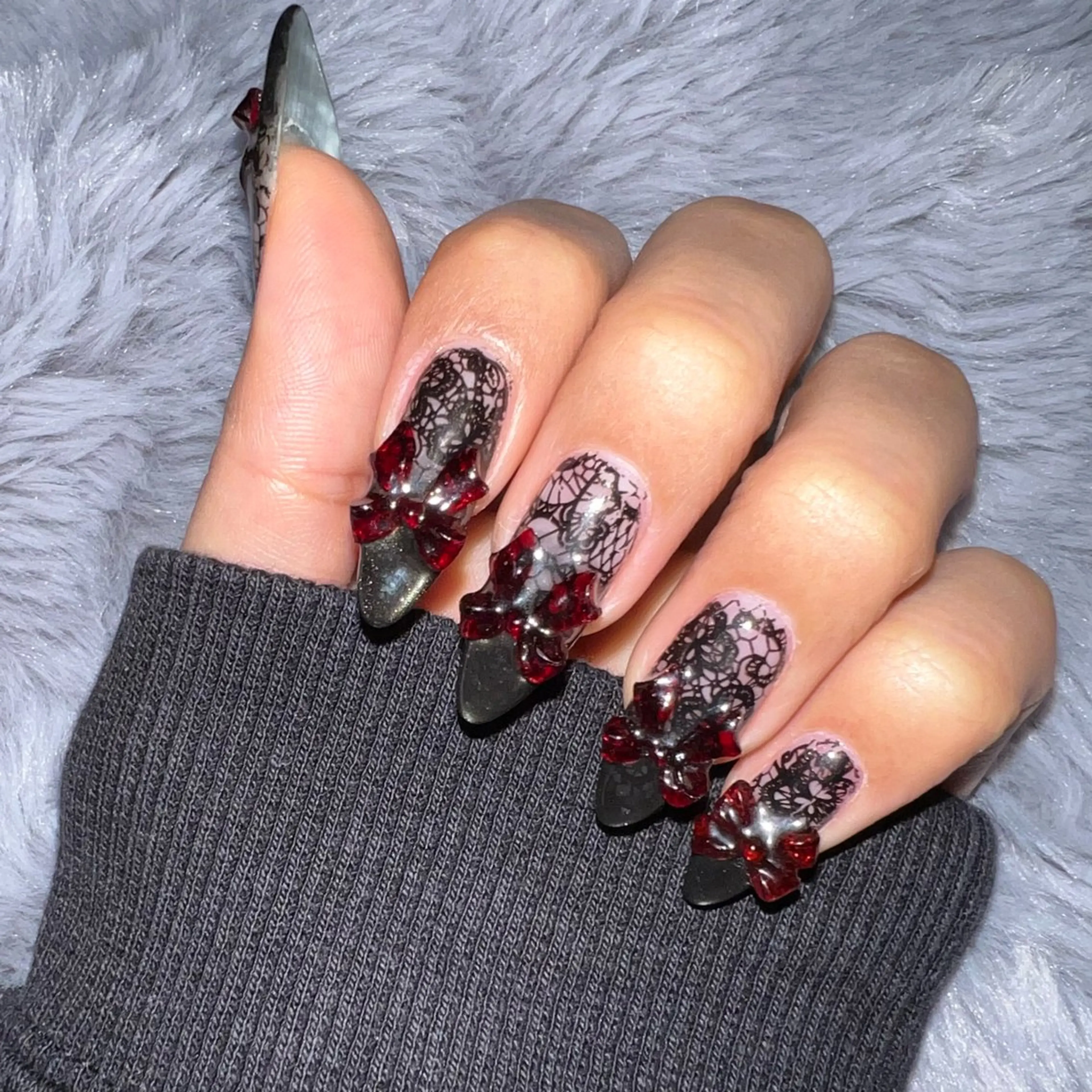 ネイル レース ハンドネイル mai ❤︎のネイルデザイン