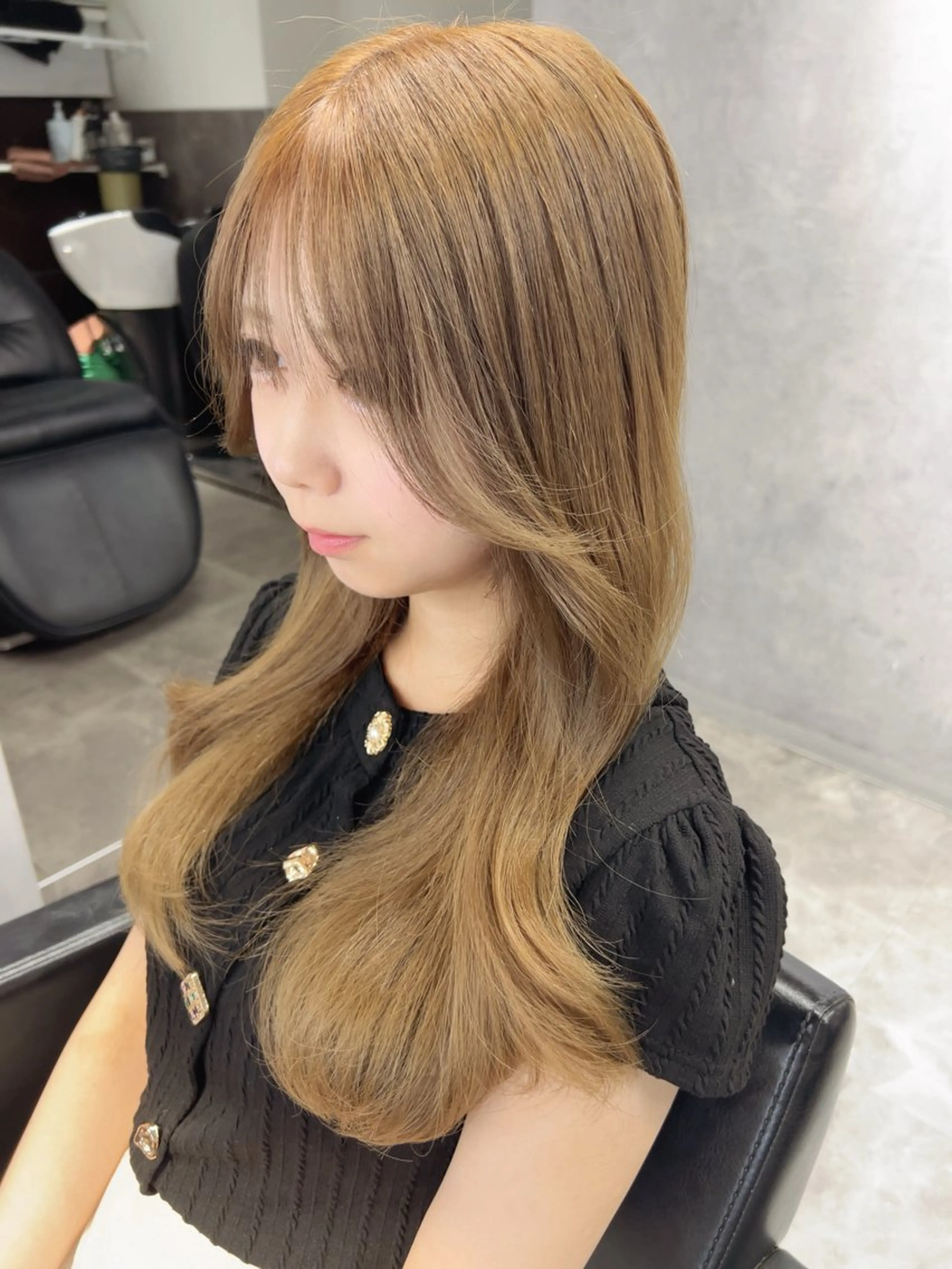 ロング カラー ベージュカラー ブラウンカラー 顔周りカット レイヤーカット 透明感/レイヤー 🇰🇷tomonaのヘアスタイル
