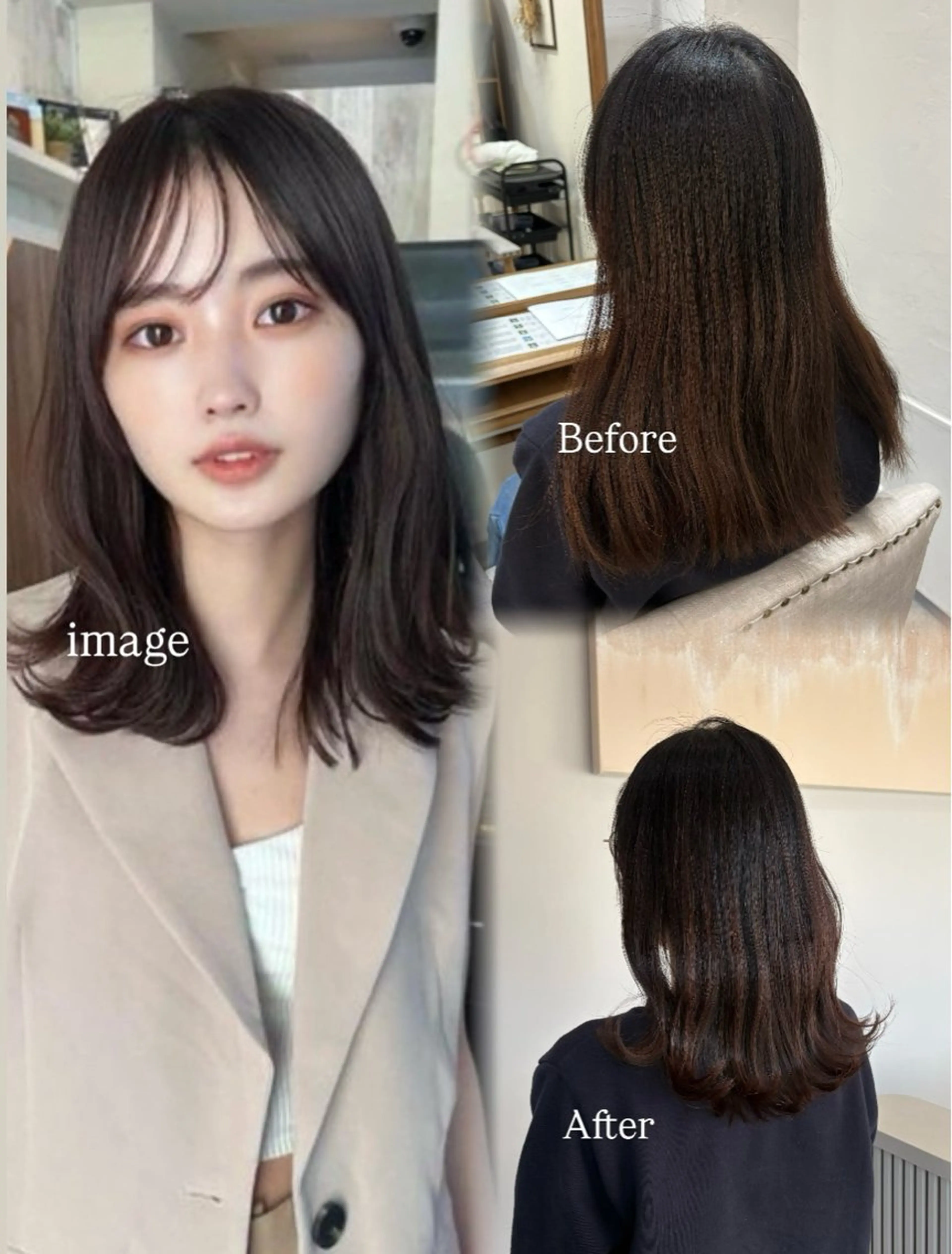 ミディアム 谷口 綾架のヘアスタイル