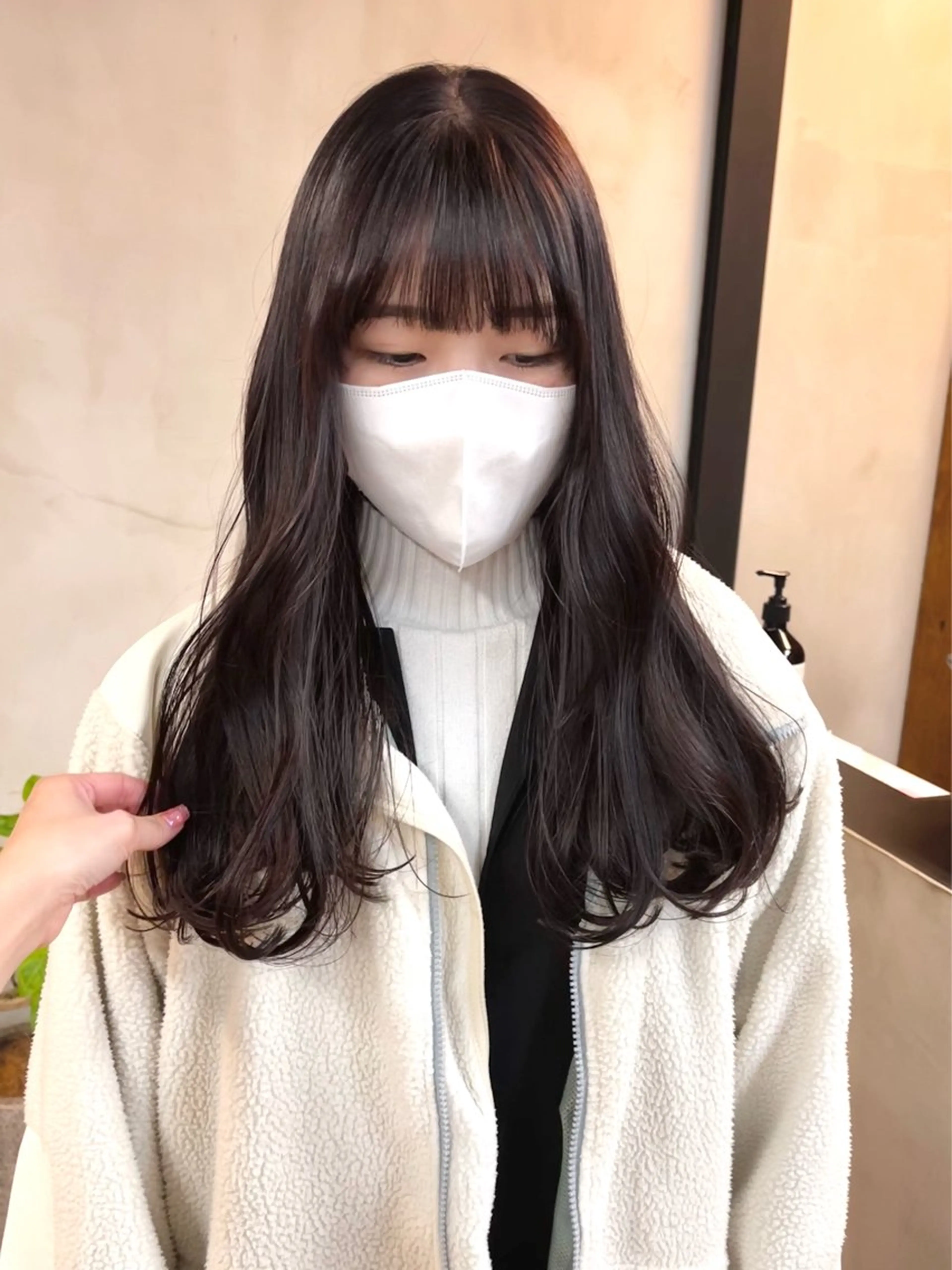 ロング カラー ヘアアレンジ ブリーチ ダブルカラー ラベンダーカラー ブリーチなしカラー ena/ブリーチなし 透明感・レイヤー🎀のヘアスタイル